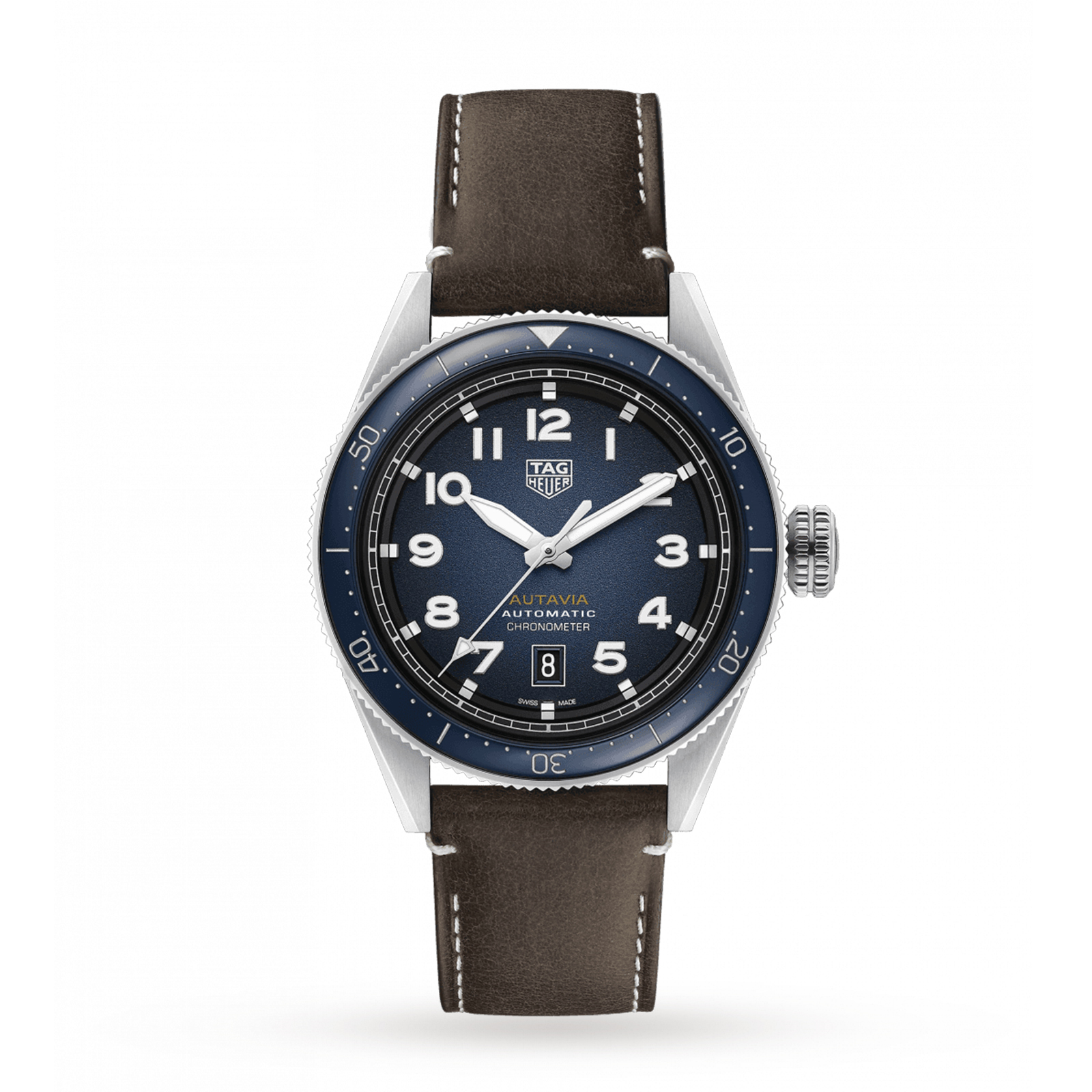 MiroTime TAG Heuer Autavia Calibre 5 COSC 42mm Mens Watch WBE5116.FC8266