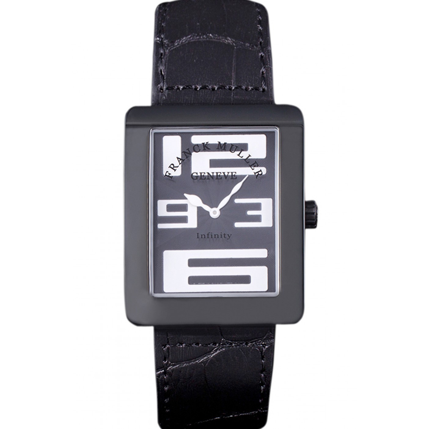 MiroTime Franck Muller Infinity White Dial Numbers Black Croco Bracelet 80272