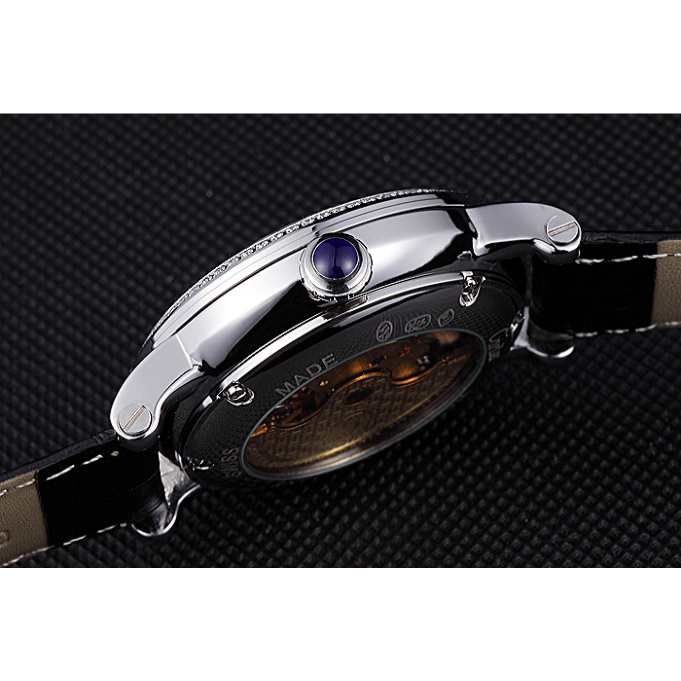 MiroTime Cartier Rotonde Flying Tourbillon Diamonds White Dial 621954