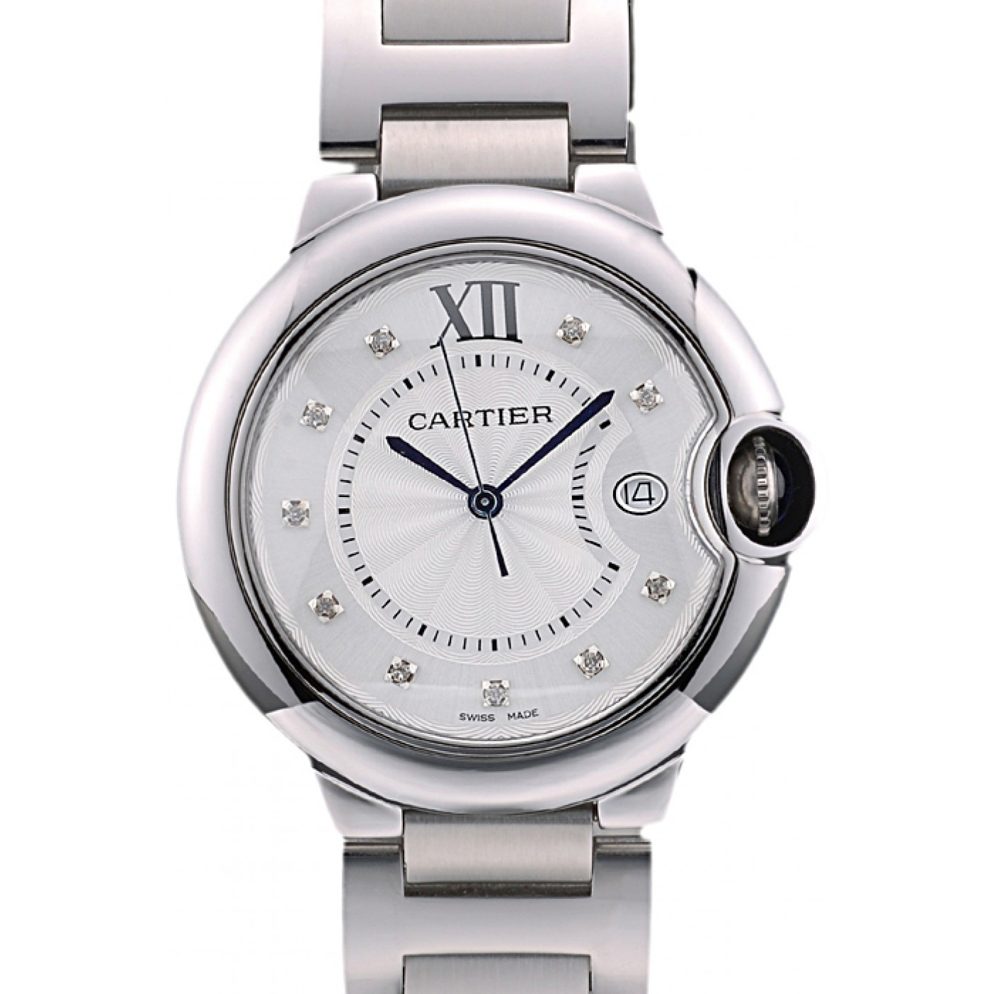 MiroTime Cartier Ballon Bleu 38mm White Dial Stainless Steel Case And Bracelet