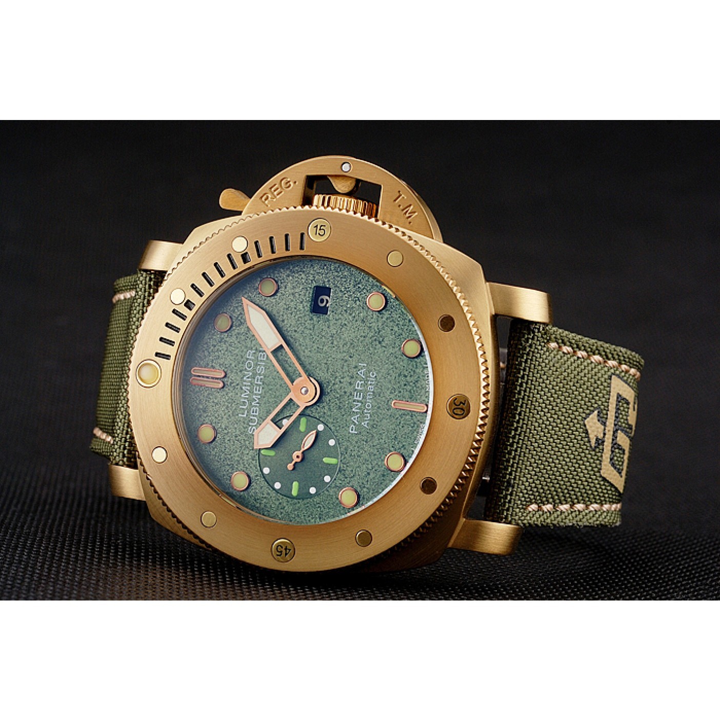 MiroTime Panerai Luminor Submersible 1950 3 Days Green Dial Green Bracelet 1454014