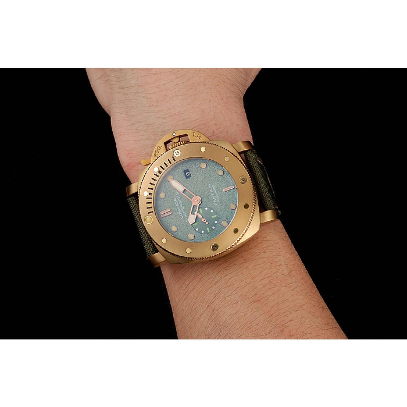 MiroTime Panerai Luminor Submersible 1950 3 Days Green Dial Green Bracelet 1454014