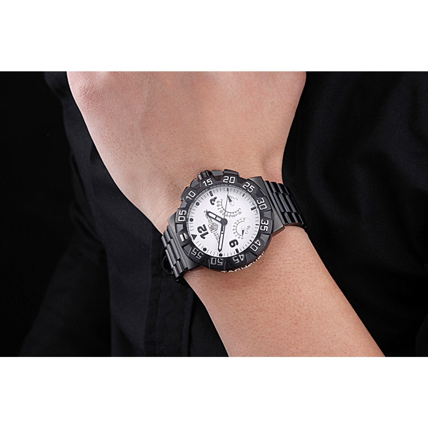 MiroTime Tag Heuer Formula One Calibre S White Dial Ion Plated Steinless Steel Bracelet 622298