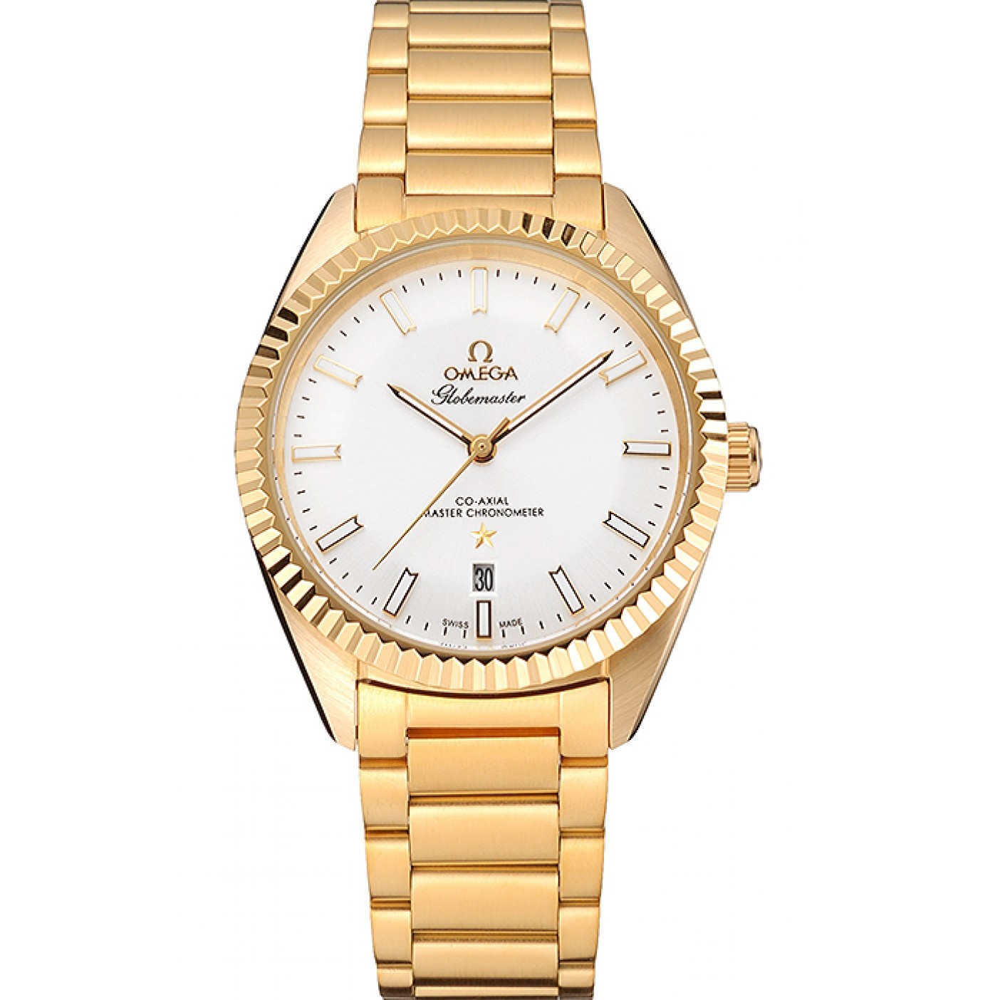 MiroTime Omega Globemaster White Diak Gold Case And Bracelet