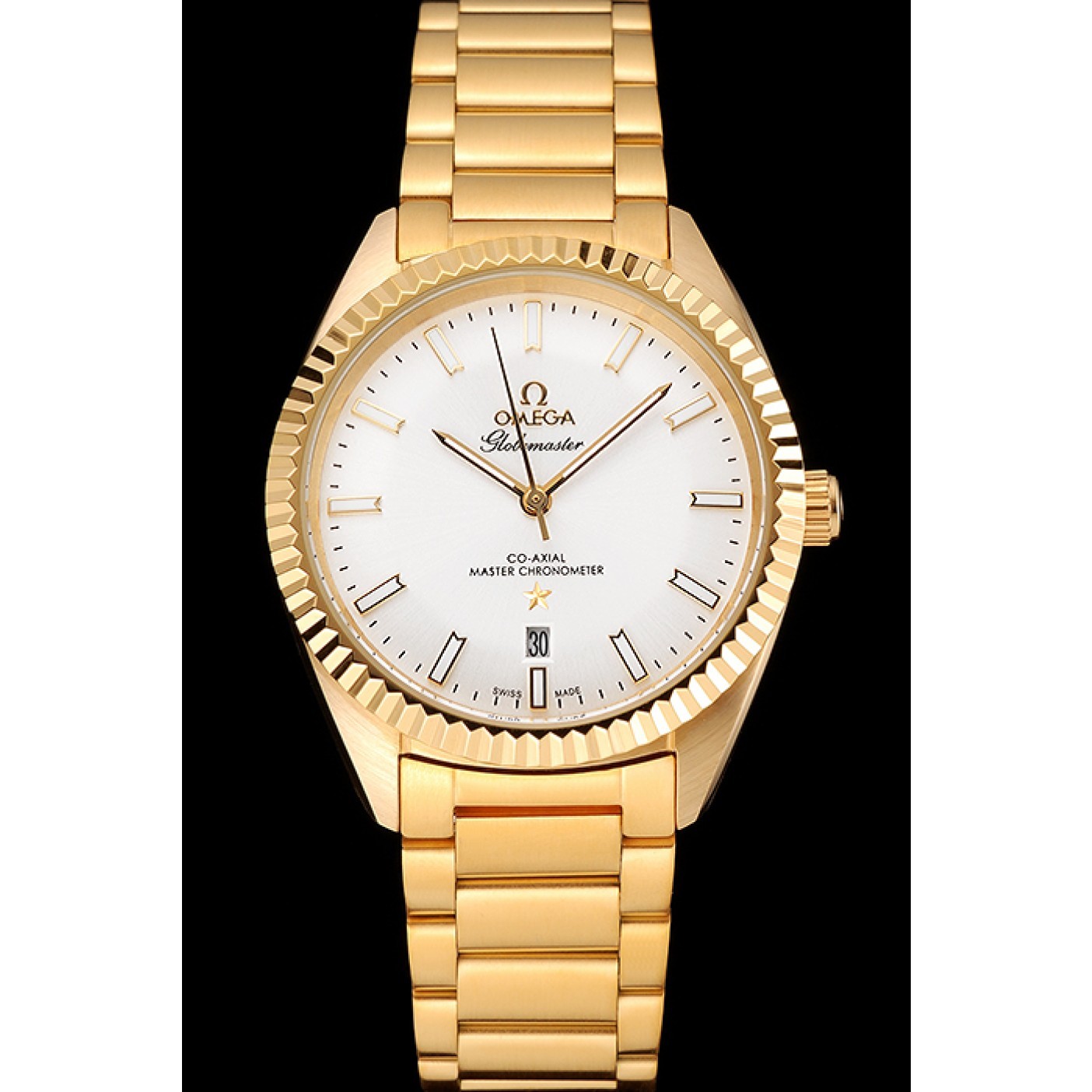 MiroTime Omega Globemaster White Diak Gold Case And Bracelet