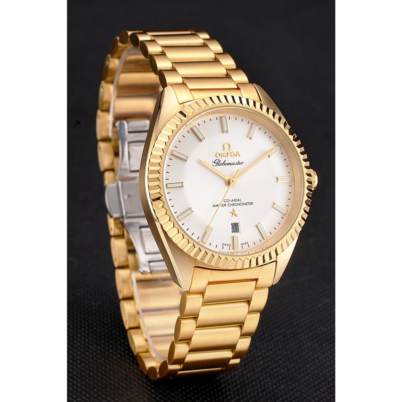 MiroTime Omega Globemaster White Diak Gold Case And Bracelet