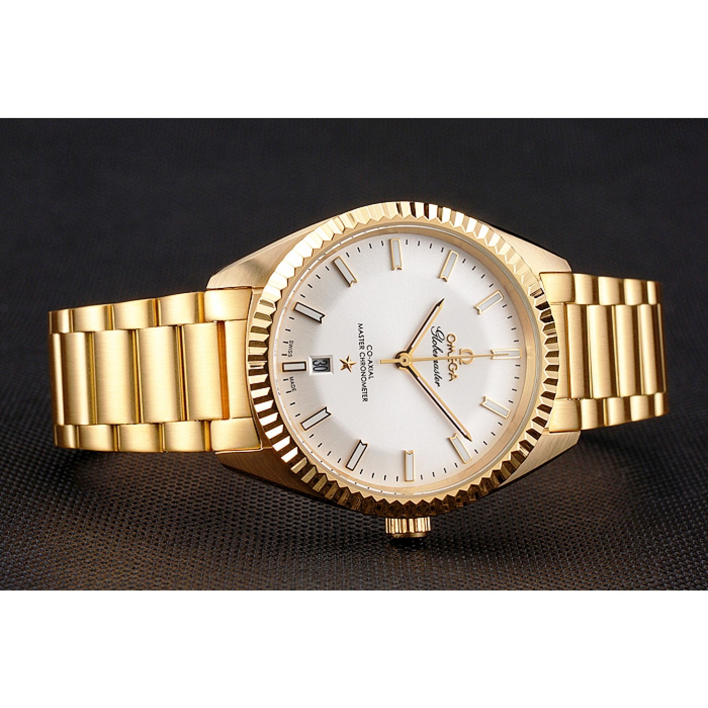 MiroTime Omega Globemaster White Diak Gold Case And Bracelet