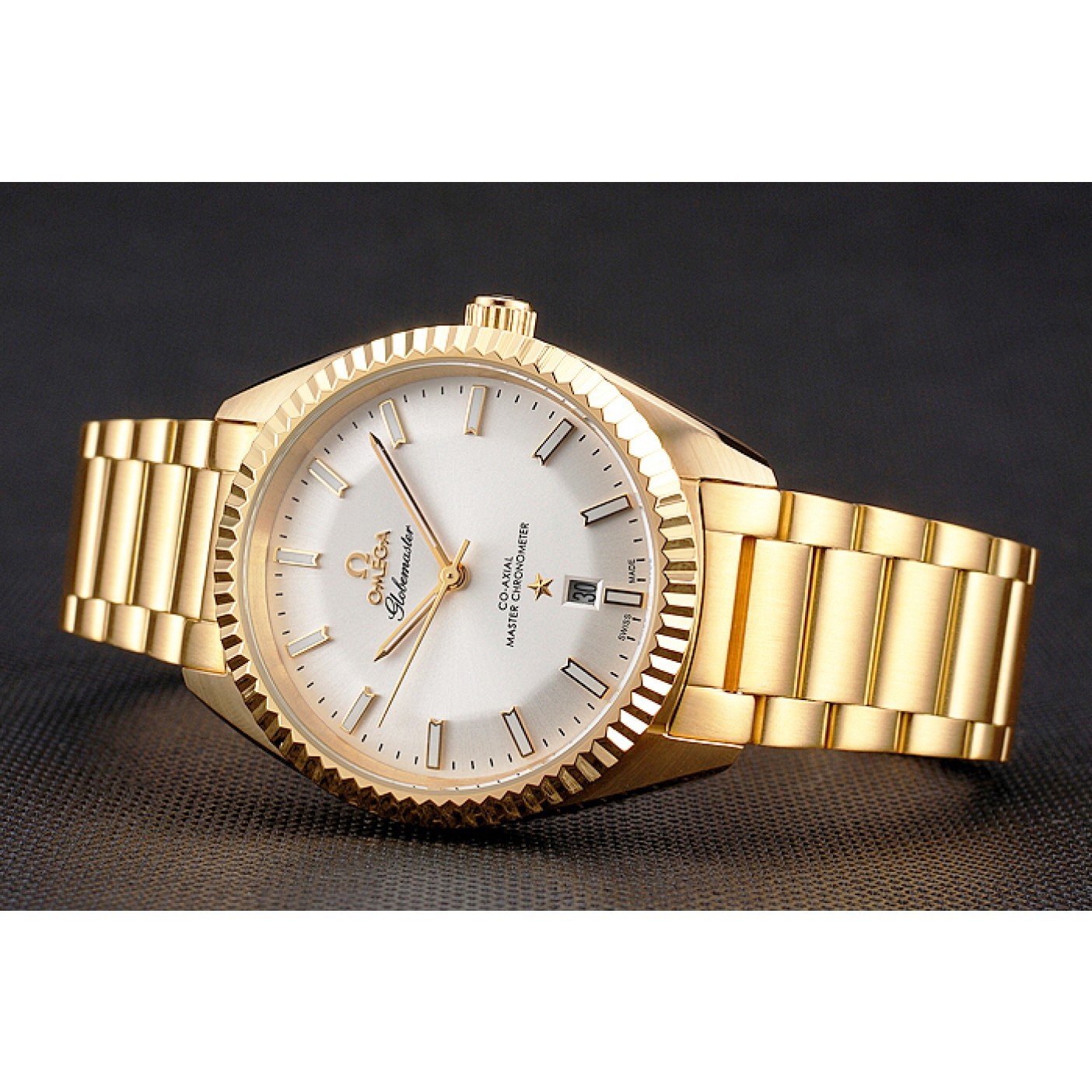 MiroTime Omega Globemaster White Diak Gold Case And Bracelet