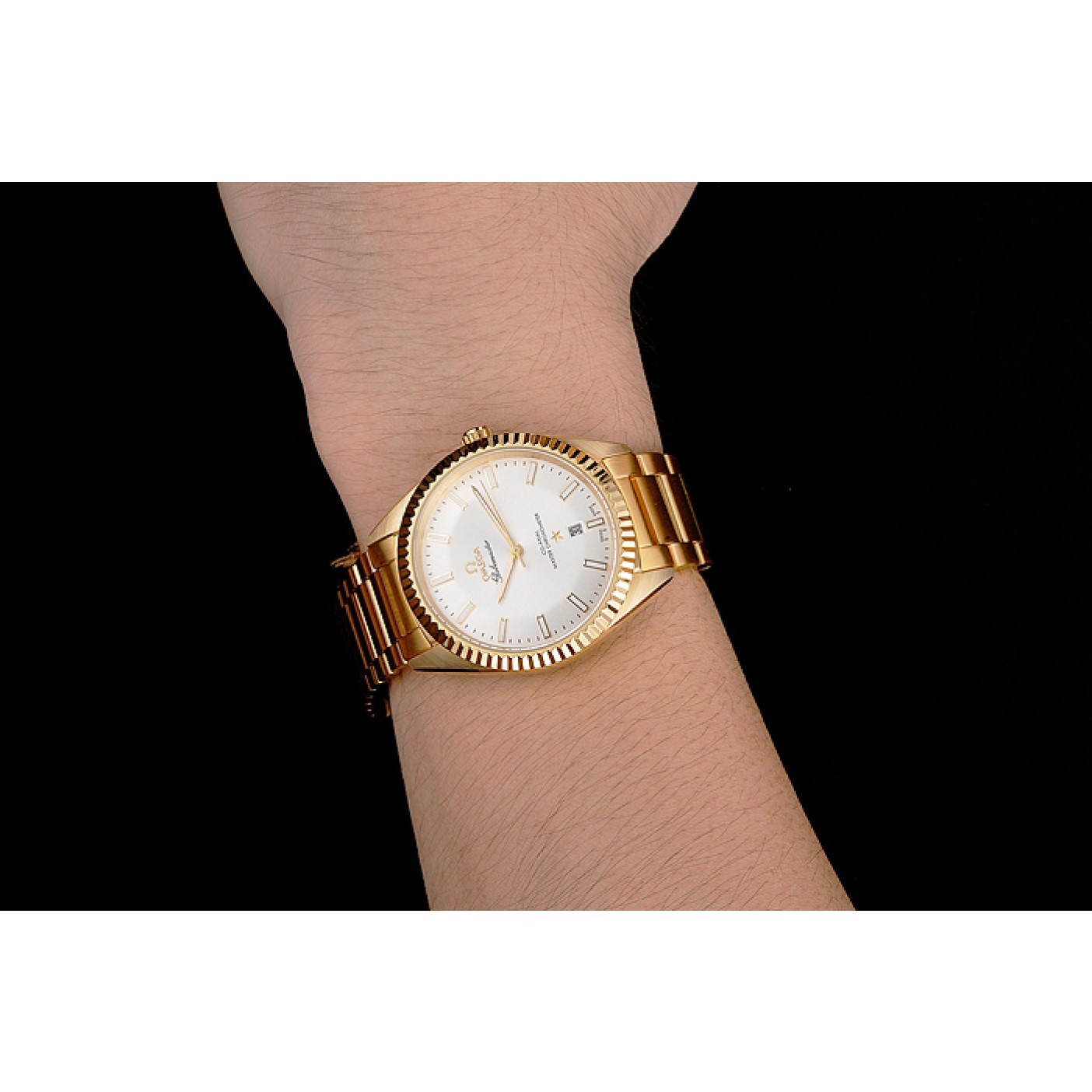 MiroTime Omega Globemaster White Diak Gold Case And Bracelet