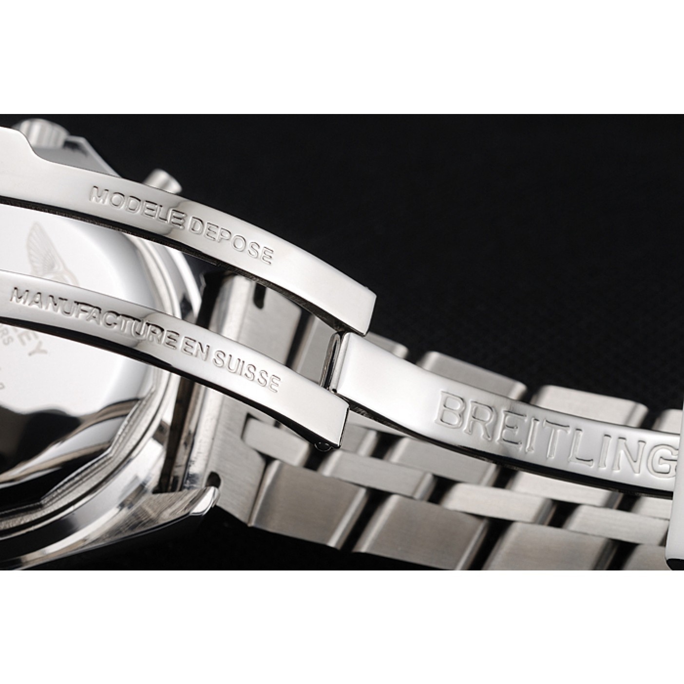 MiroTime Breitling Bentley Chronograph Black Dial Stainless Steel Strap 98192