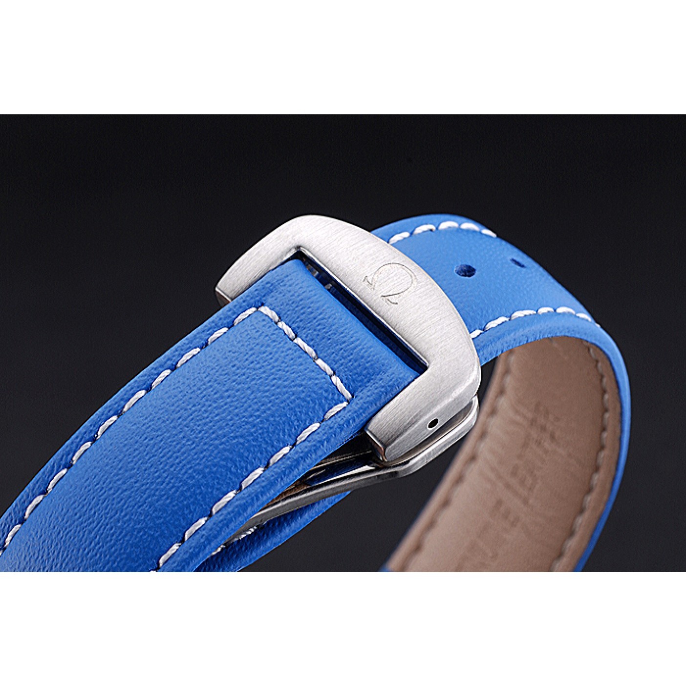MiroTime Omega Seamaster Planet Ocean GMT Blue Dial Blue Leather Band 622394
