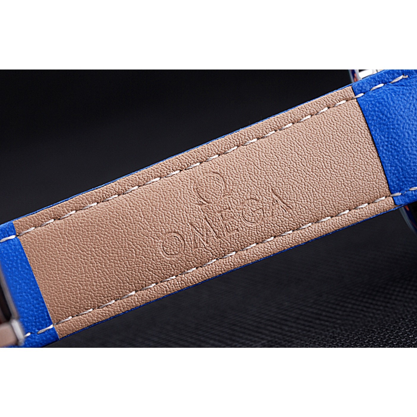 MiroTime Omega Seamaster Planet Ocean GMT Blue Dial Blue Leather Band 622394