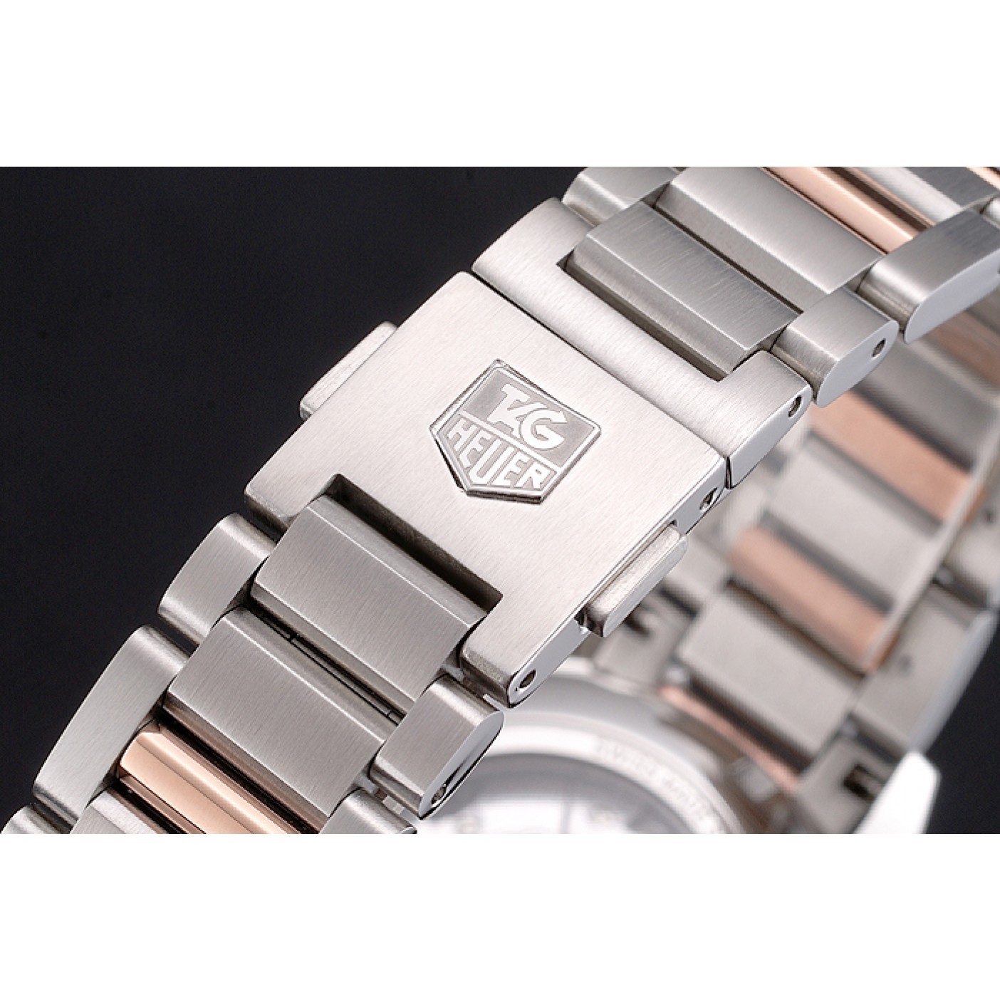 MiroTime Swiss Tag Heuer Carrera Calibre 5 White Dial Rose Gold Case Two Tone Bracelet