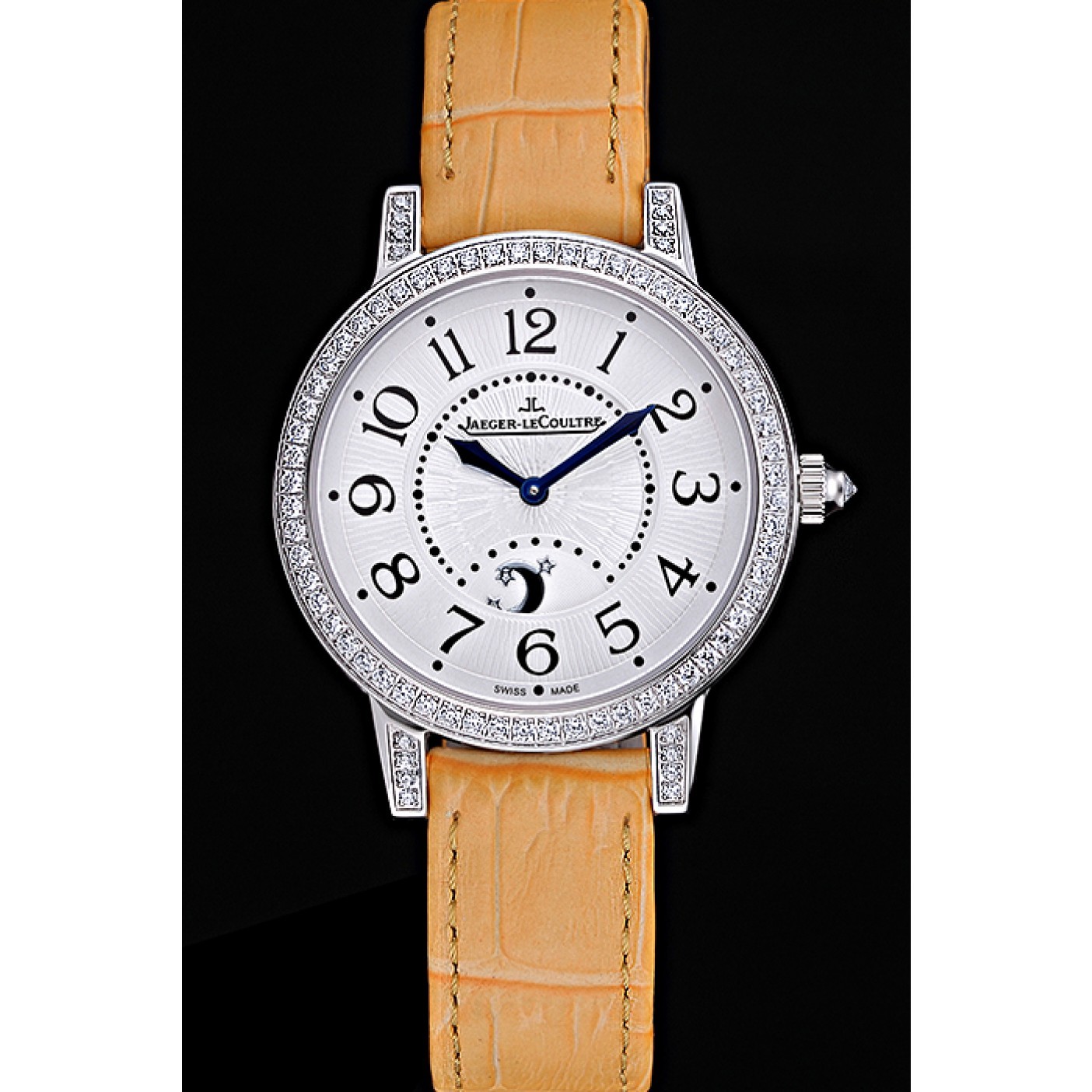MiroTime Jaeger LeCoultre Rendez-Vous White Dial Yellow Leather Strap 622088
