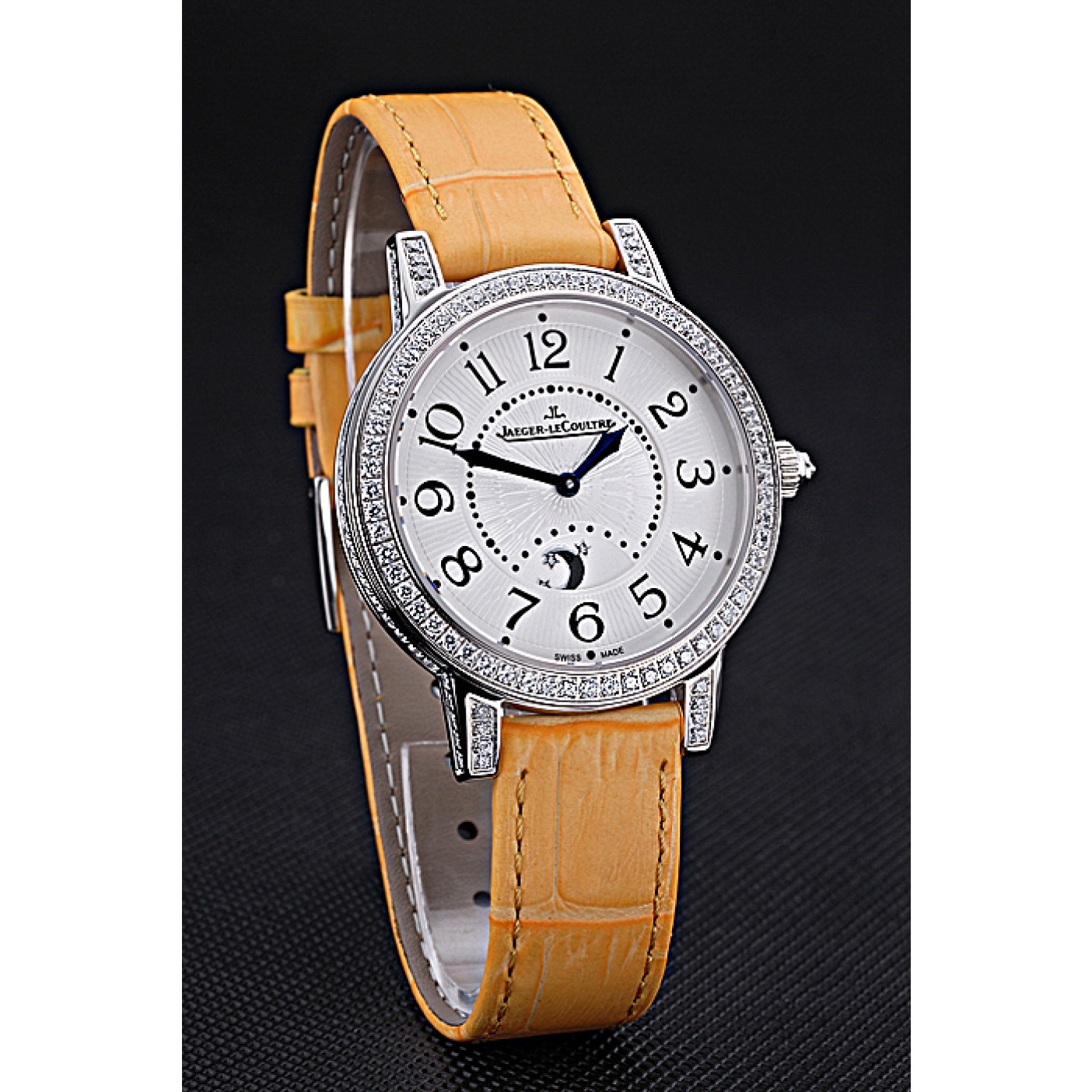 MiroTime Jaeger LeCoultre Rendez-Vous White Dial Yellow Leather Strap 622088