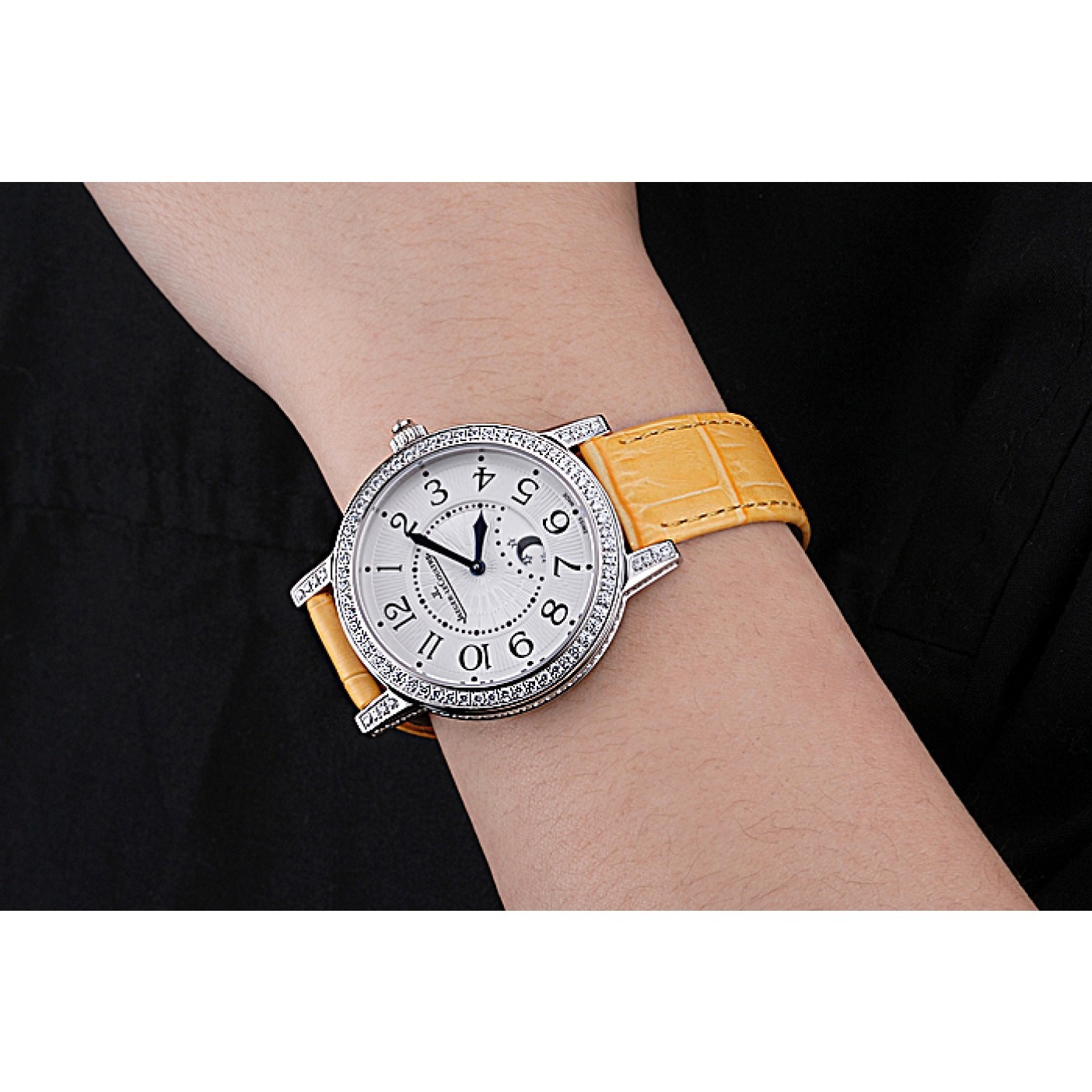 MiroTime Jaeger LeCoultre Rendez-Vous White Dial Yellow Leather Strap 622088