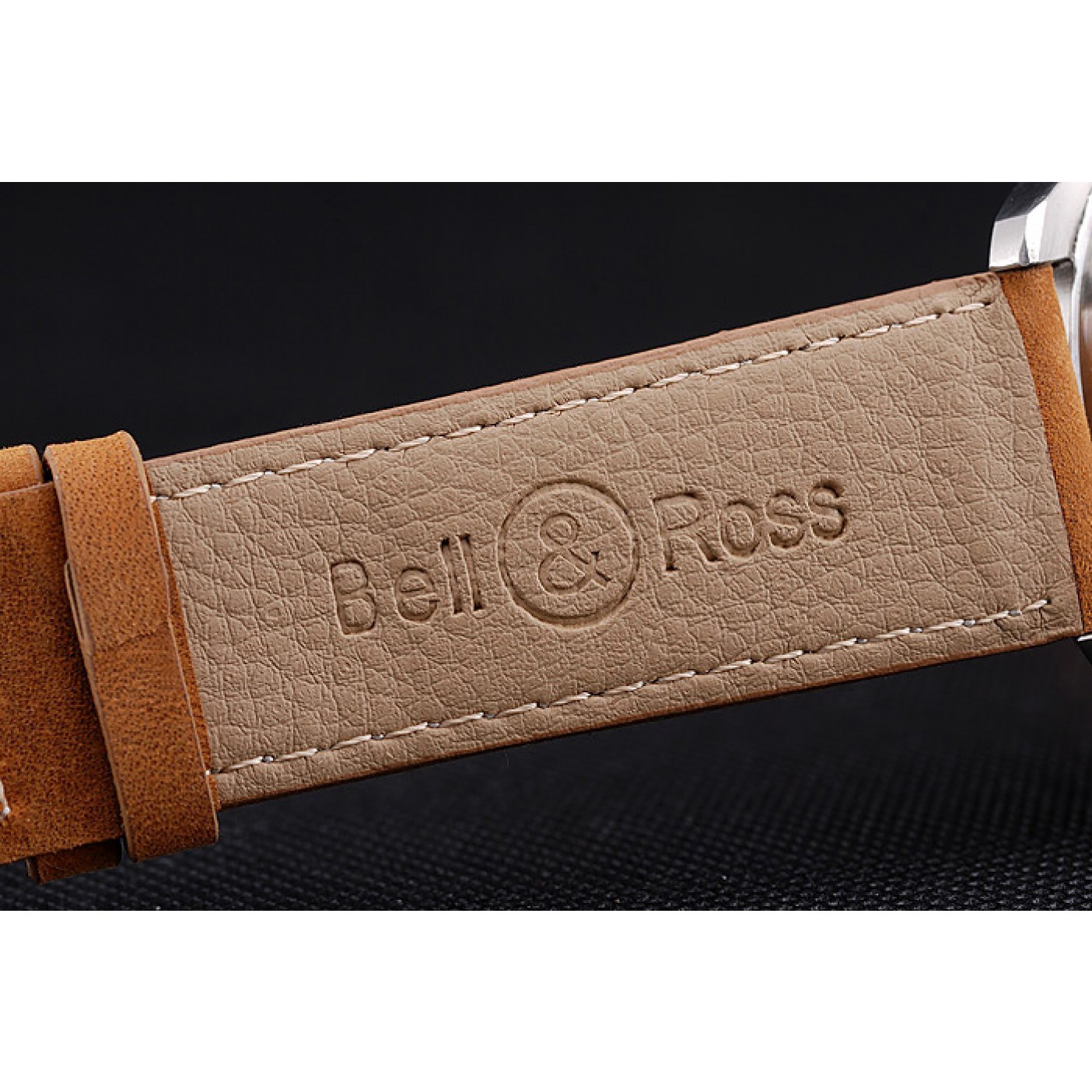 MiroTime Bell and Ross BR126 Flyback Black Dial Silver Case Brown Suede Leather Strap