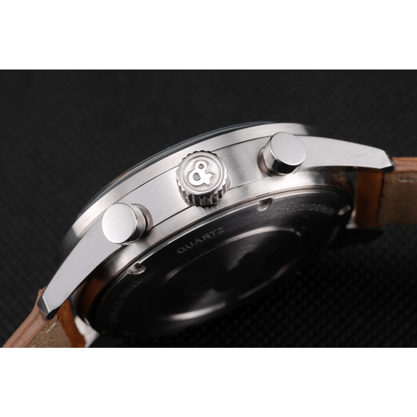 MiroTime Bell and Ross BR126 Flyback Black Dial Silver Case Brown Suede Leather Strap