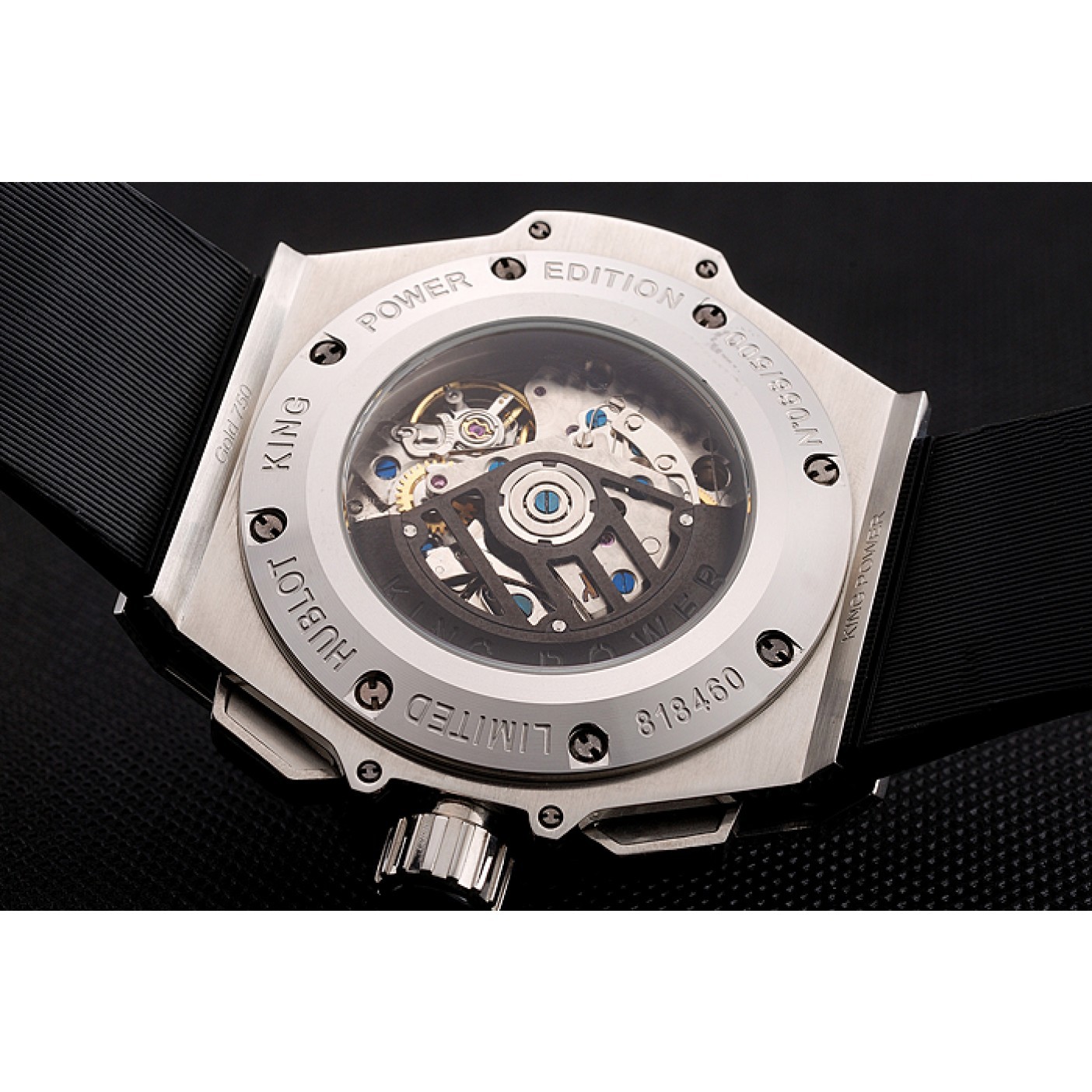 MiroTime Swiss Hublot King Power Stainless Steel with Rubber Band shb11 621404