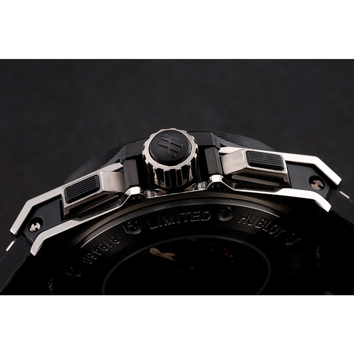 MiroTime Swiss Hublot King Power Stainless Steel with Rubber Band shb11 621404