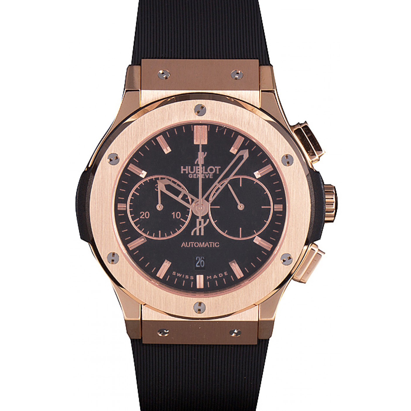 MiroTime Swiss Hublot Classic Fusion Black Dial Rose Gold shb08 621401