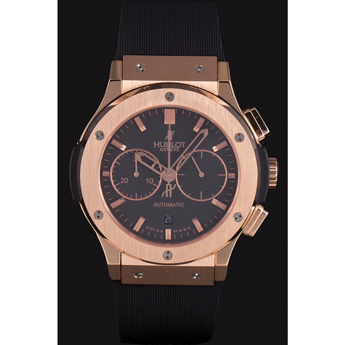 MiroTime Swiss Hublot Classic Fusion Black Dial Rose Gold shb08 621401