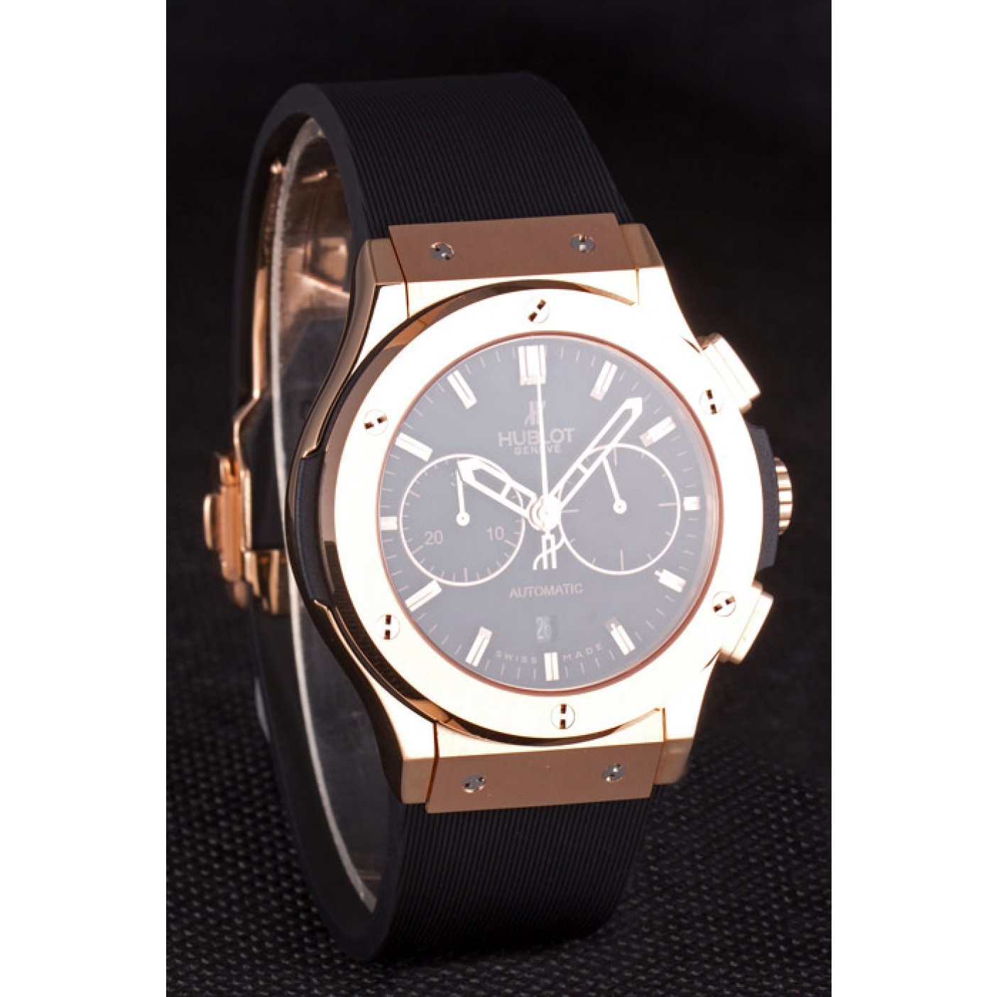 MiroTime Swiss Hublot Classic Fusion Black Dial Rose Gold shb08 621401