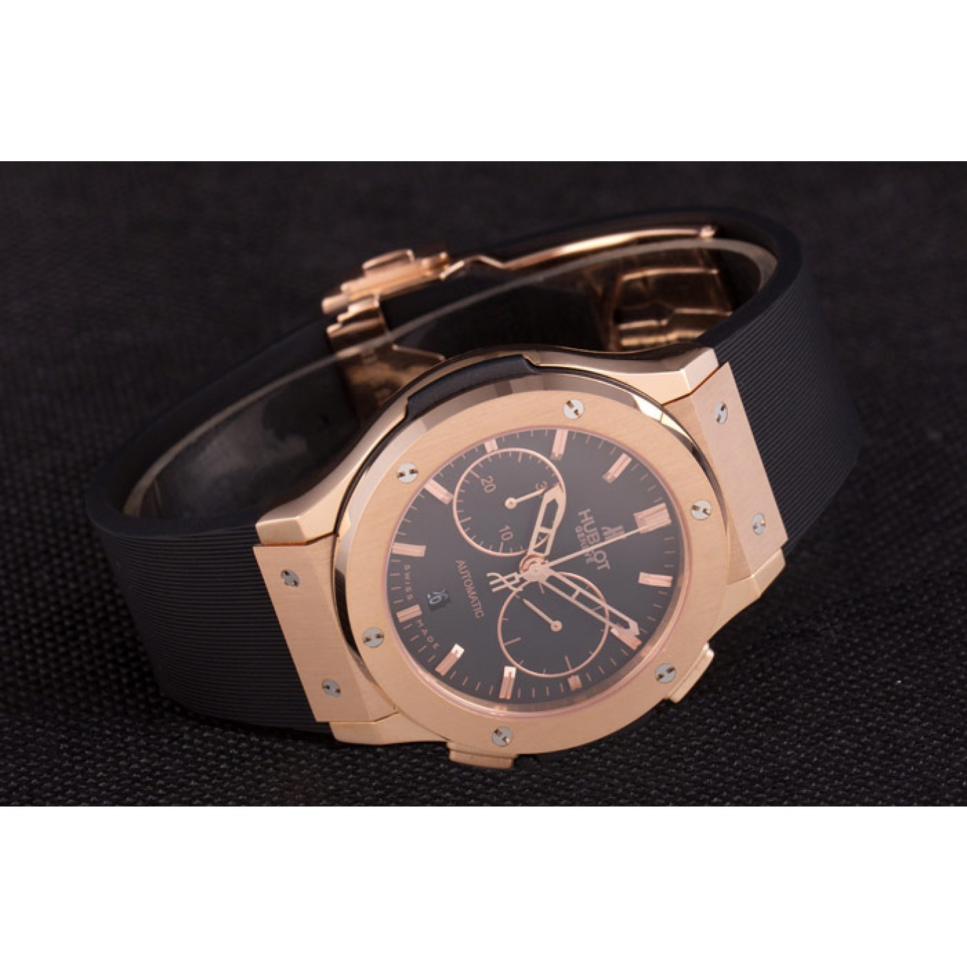 MiroTime Swiss Hublot Classic Fusion Black Dial Rose Gold shb08 621401