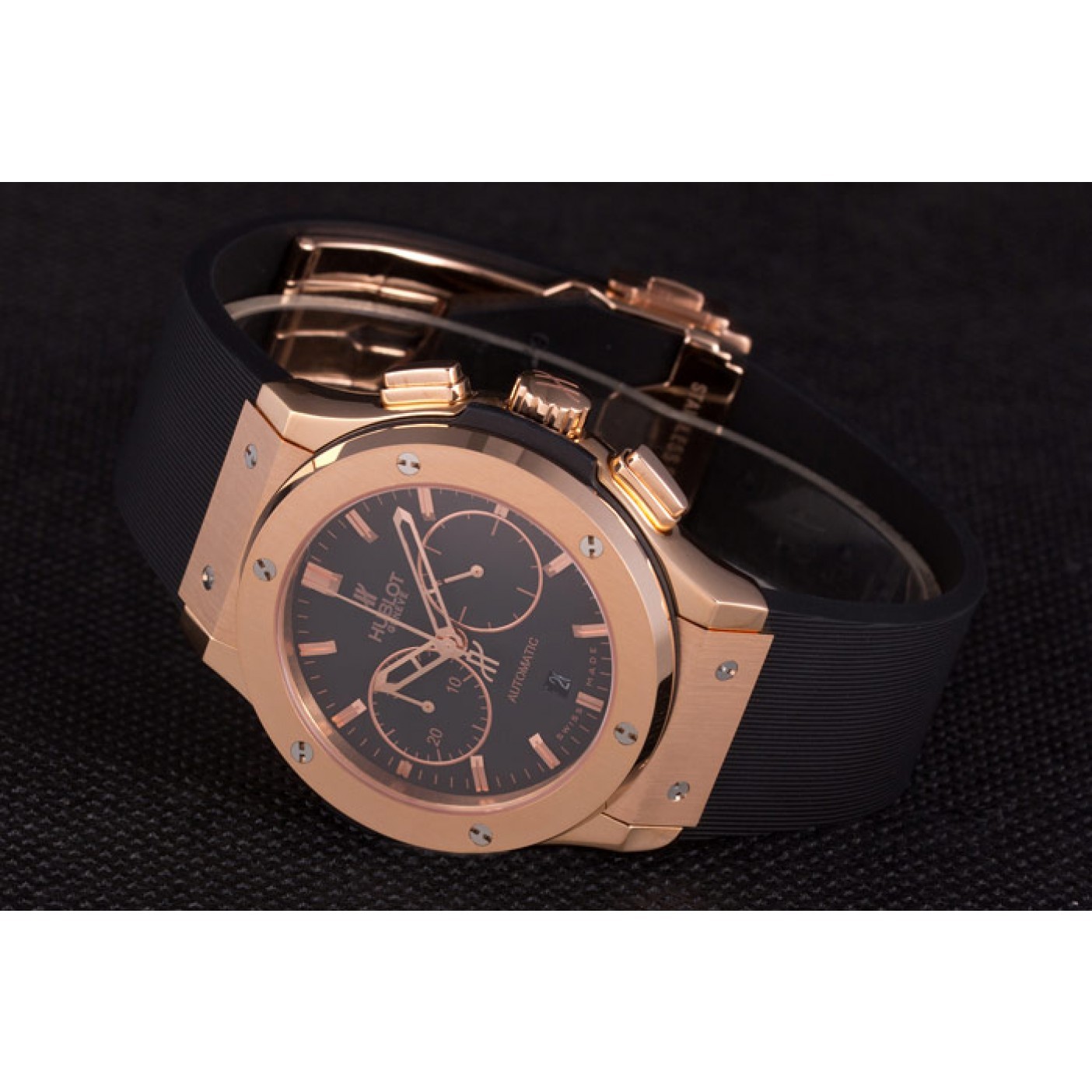 MiroTime Swiss Hublot Classic Fusion Black Dial Rose Gold shb08 621401