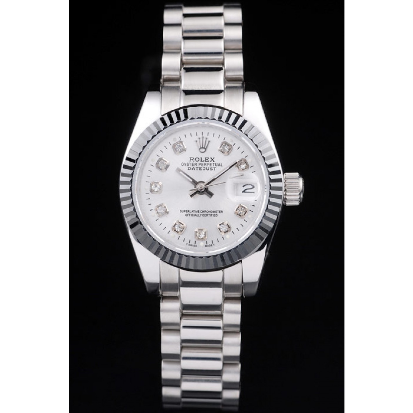 MiroTime Rolex Datejust Polished Stainless Steel Silver Dial