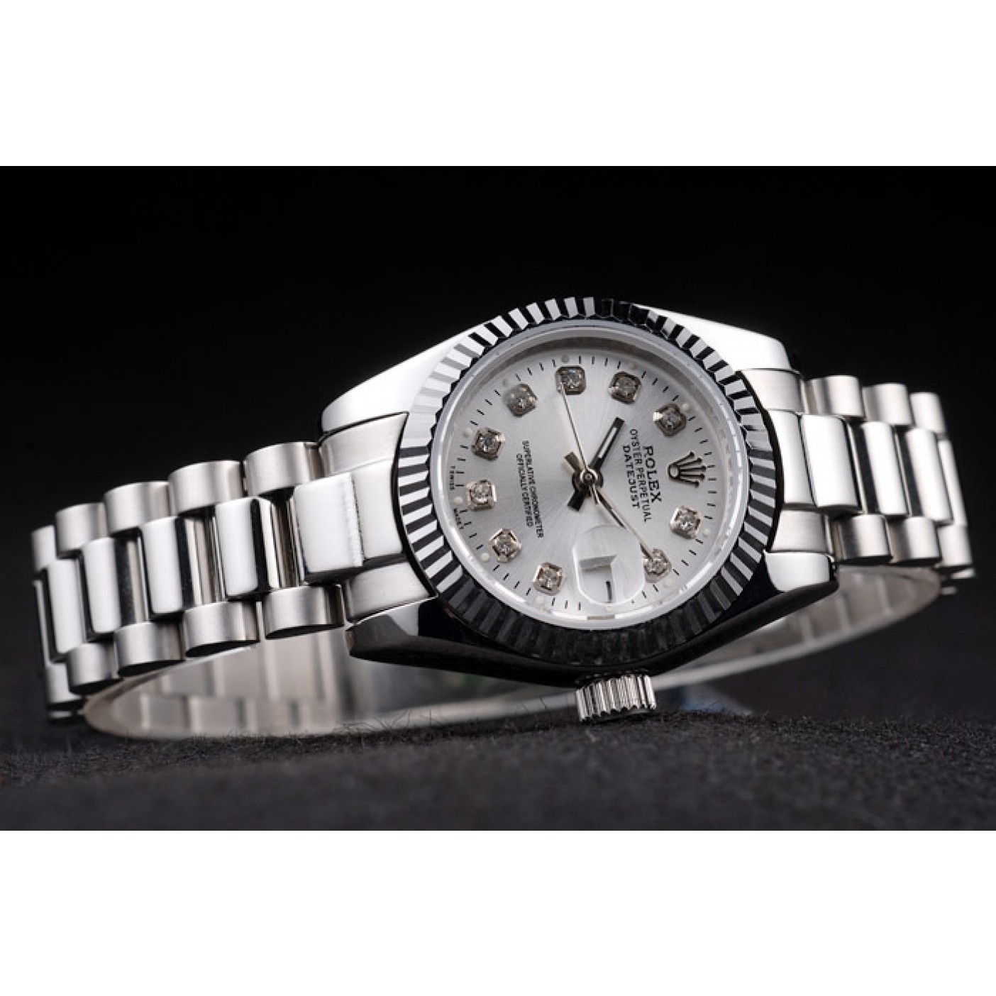 MiroTime Rolex Datejust Polished Stainless Steel Silver Dial