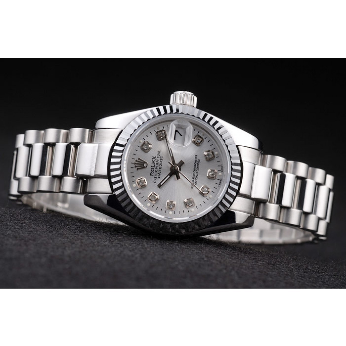 MiroTime Rolex Datejust Polished Stainless Steel Silver Dial