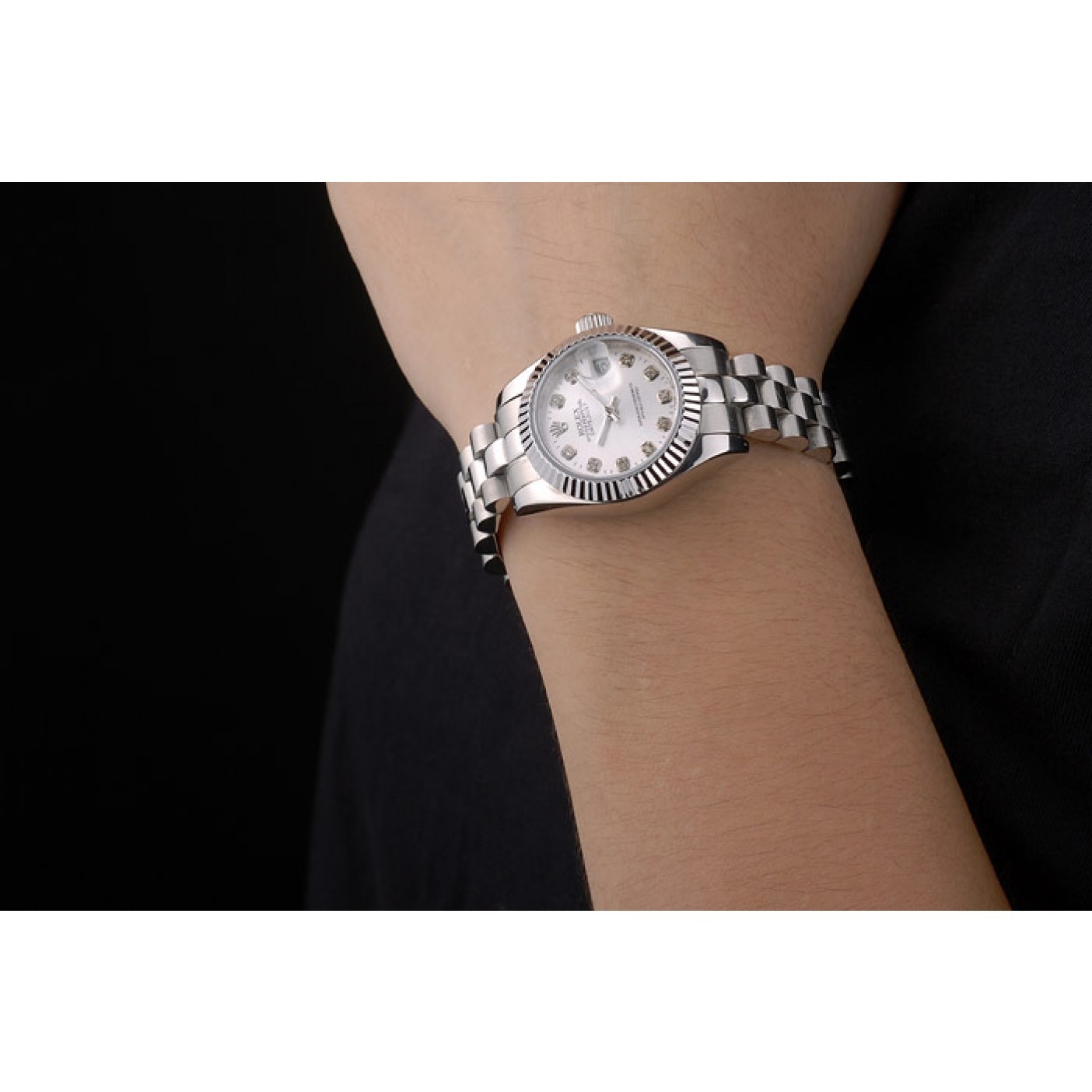 MiroTime Rolex Datejust Polished Stainless Steel Silver Dial