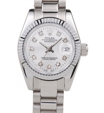 MiroTime Rolex Datejust Polished Stainless Steel Silver Dial