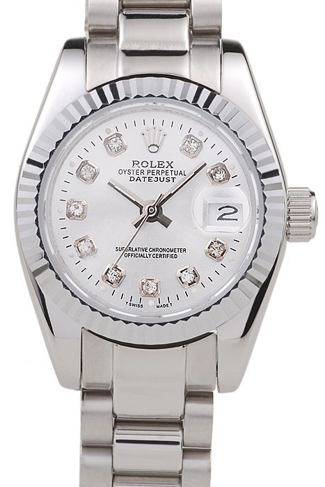 MiroTime Rolex Datejust Polished Stainless Steel Silver Dial