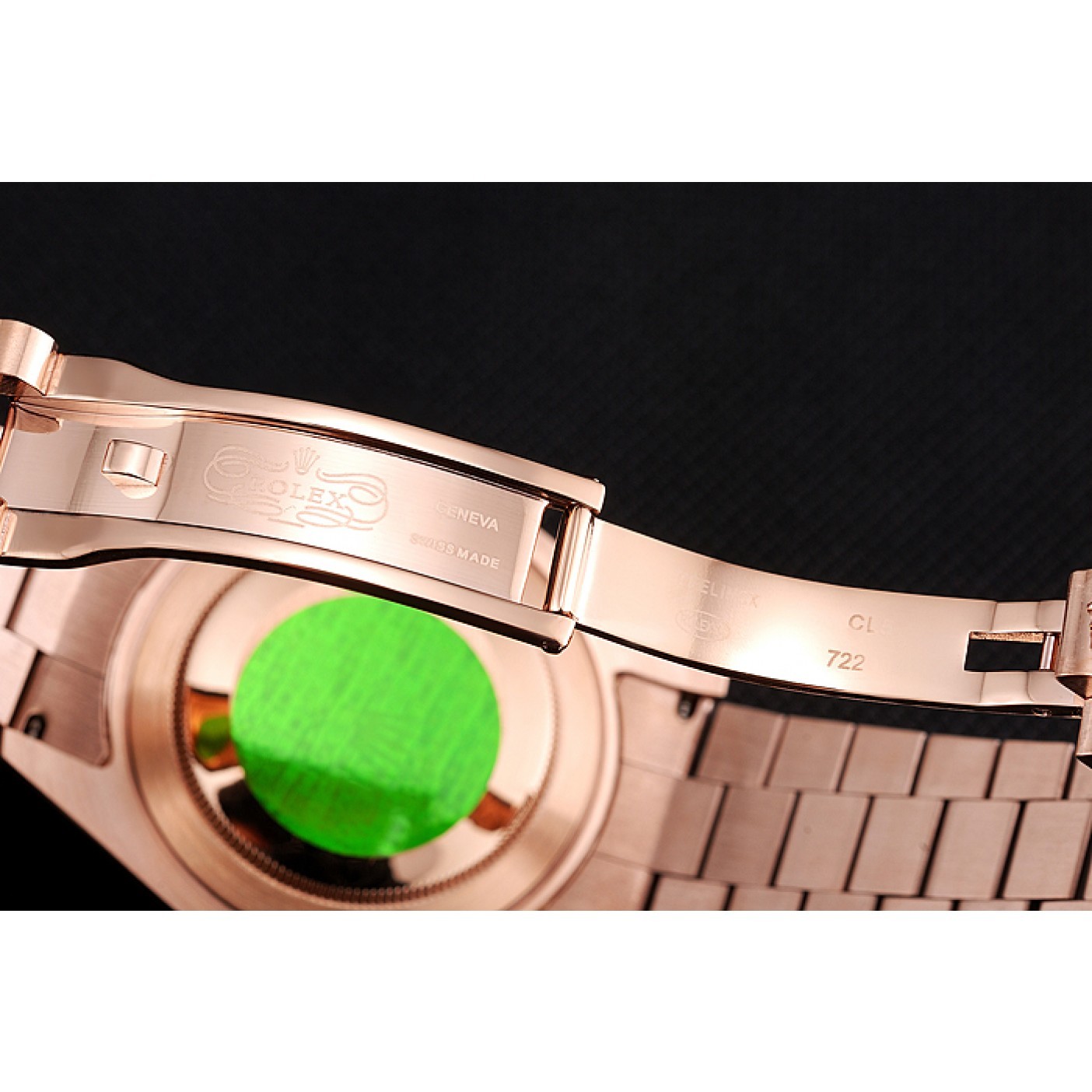 MiroTime Swiss Rolex Day Date 40 Rose Gold Etched Dial Rose Gold Case And Bracelet