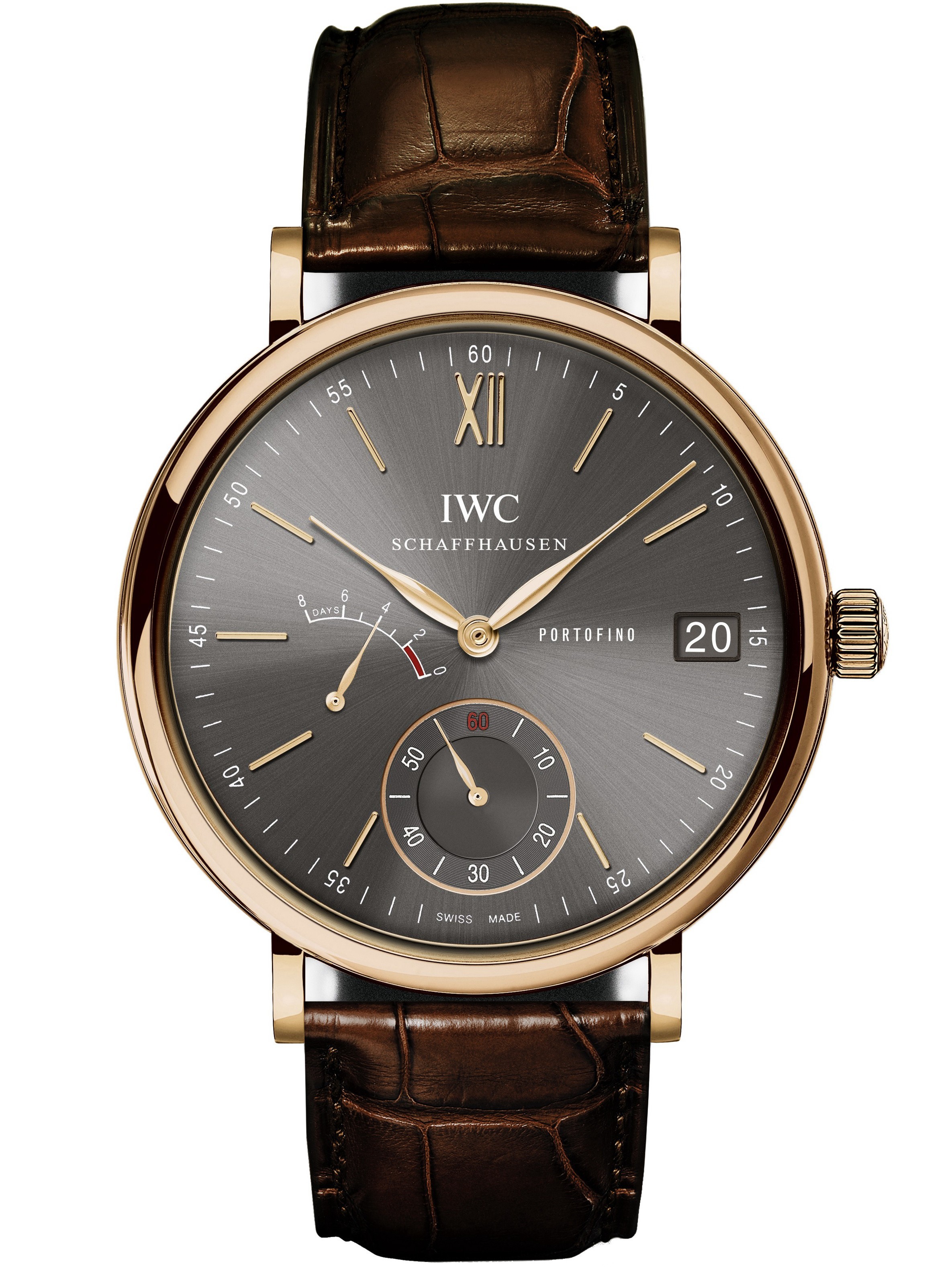 MiroTime AAA Replica IWC Portofino Hand Wound Eight Days 45mm Mens Watch IW510104