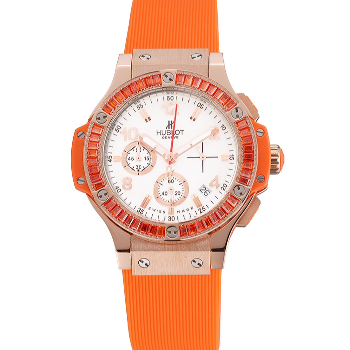 MiroTime Hublot Big Bang Tutti Frutti Orange Strap Gold Dial