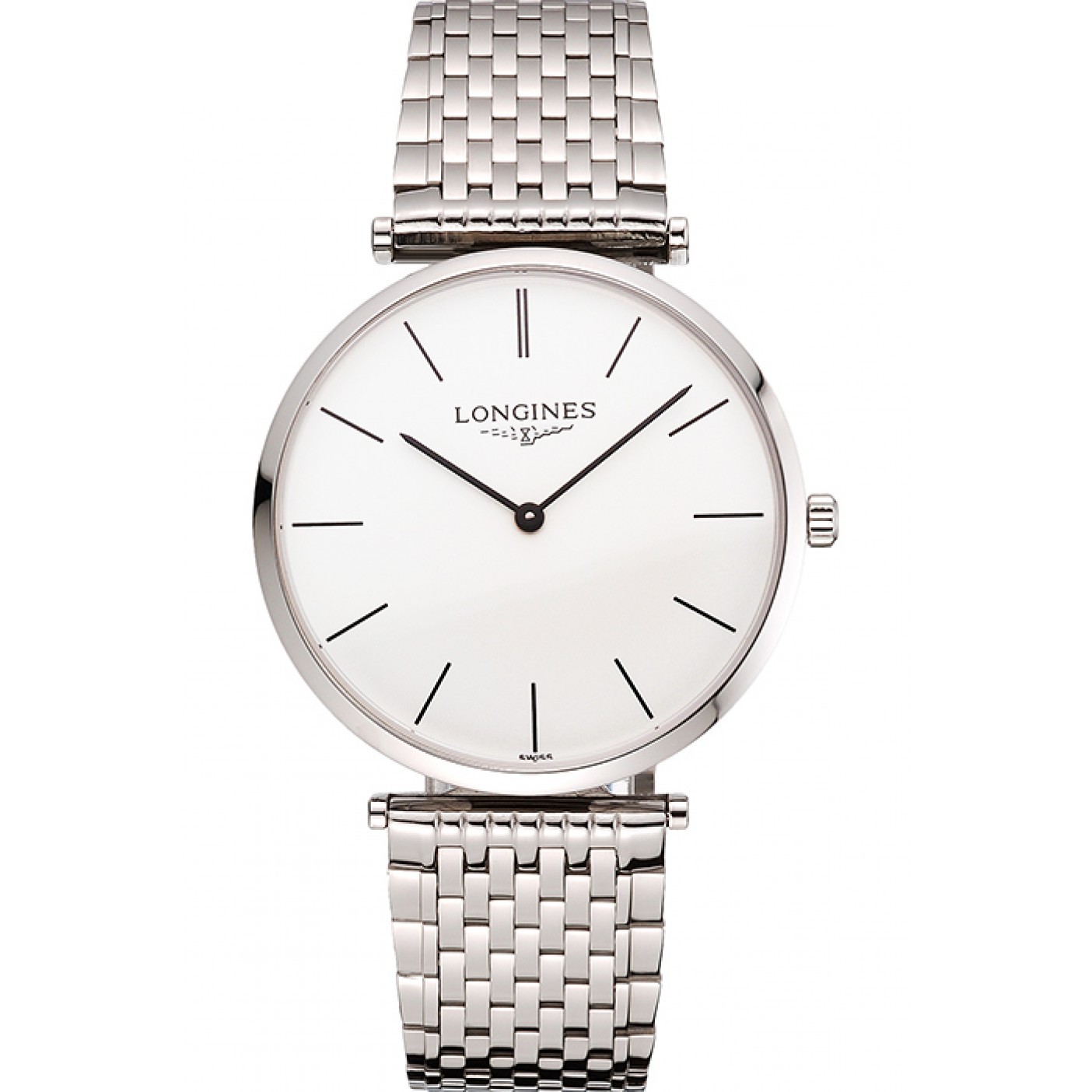 MiroTime Swiss Longines Grande Classique White Dial Stainless Steel Case And Bracelet