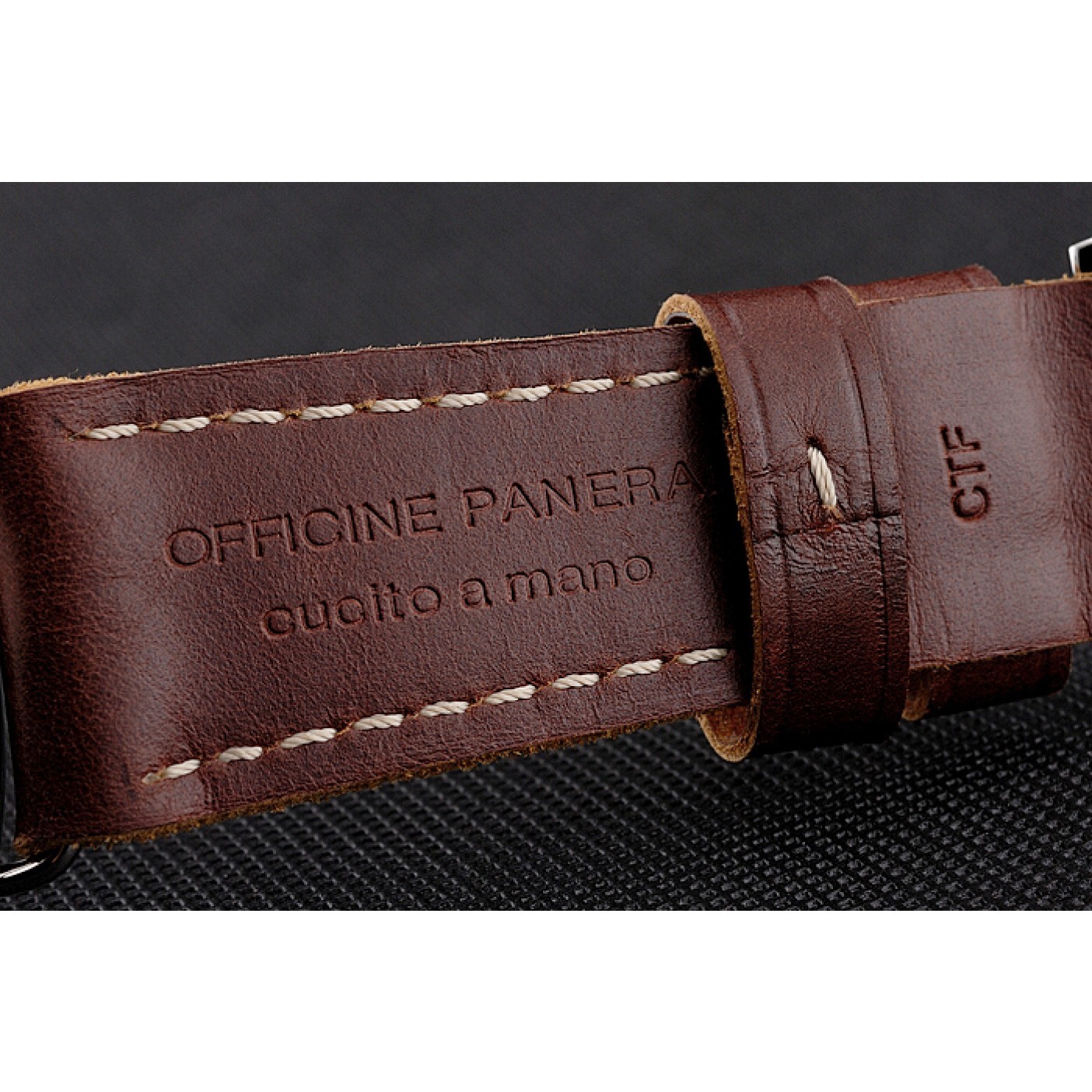 MiroTime Panerai Radiomir Vintage SLC PAM425 Black Dial Stainless Steel Case Brown Leather Strap