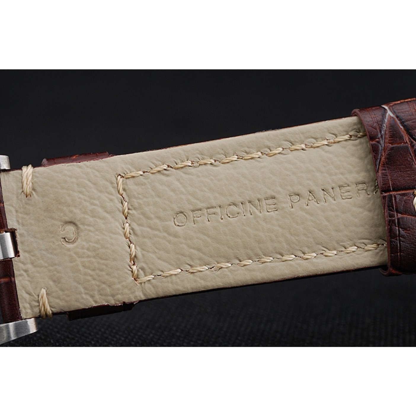 MiroTime Panerai Luminor GMT Black Dial Brown Leather Bracelet