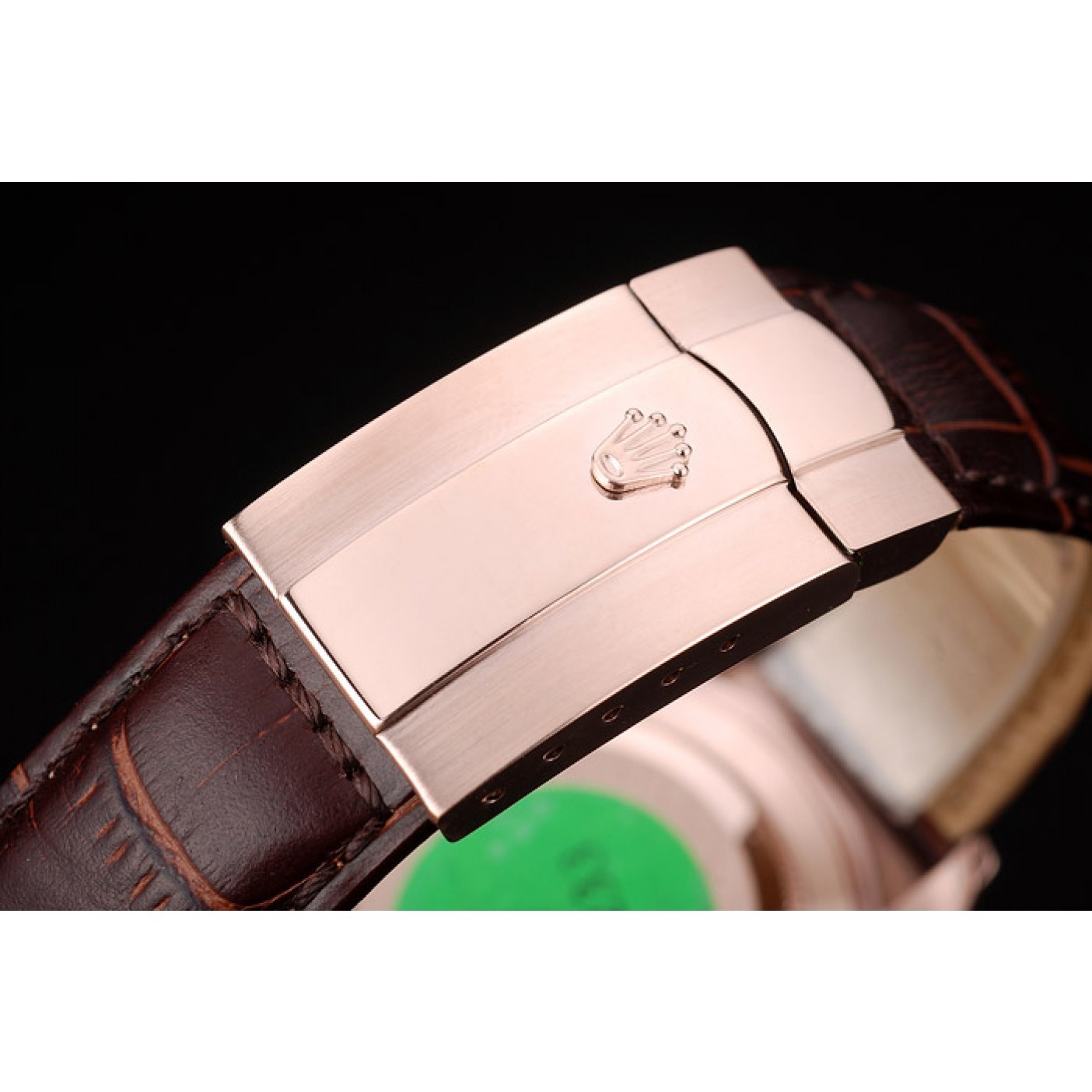 MiroTime Rolex Daytona Rose Gold Case Brown Dial Brown Leather Strap