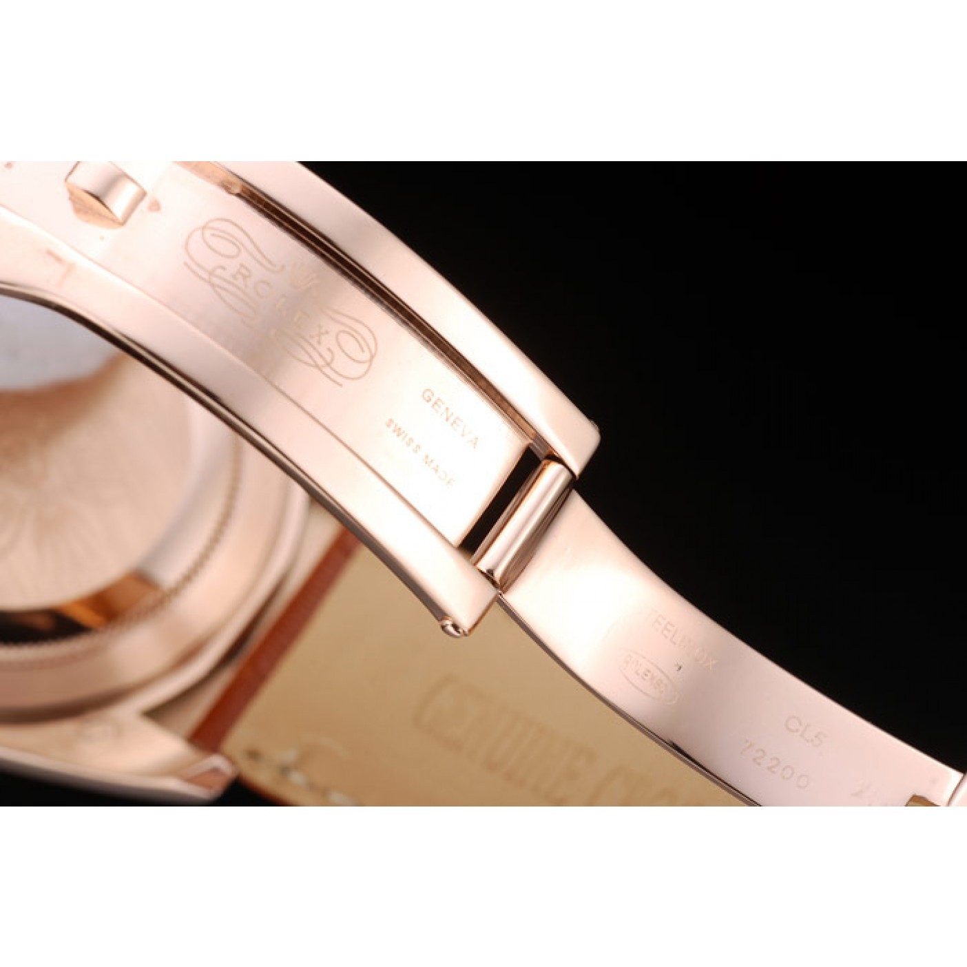 MiroTime Rolex Daytona Rose Gold Case Brown Dial Brown Leather Strap