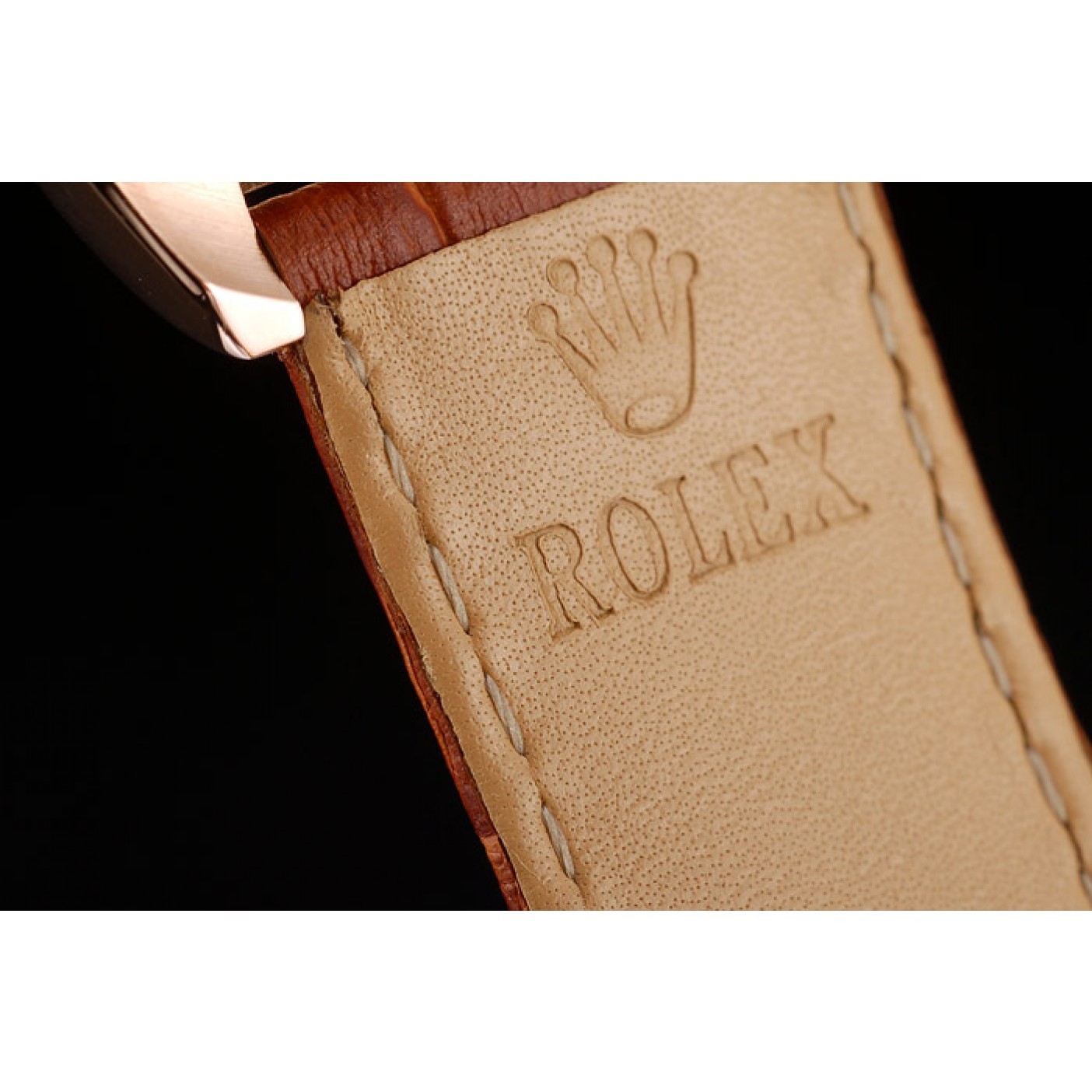 MiroTime Rolex Daytona Rose Gold Case Brown Dial Brown Leather Strap