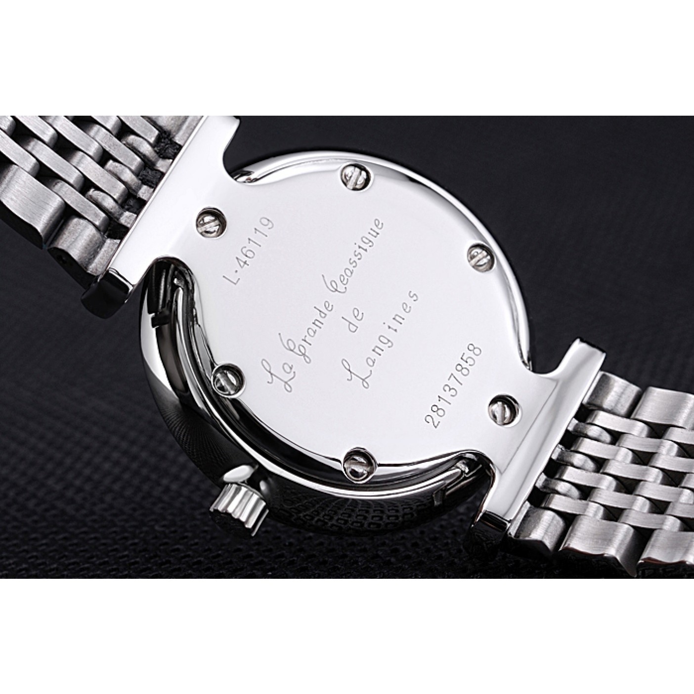 MiroTime Longines La Grande Classique Stainless Steel Black Dial Diamond Markers Femme 622112