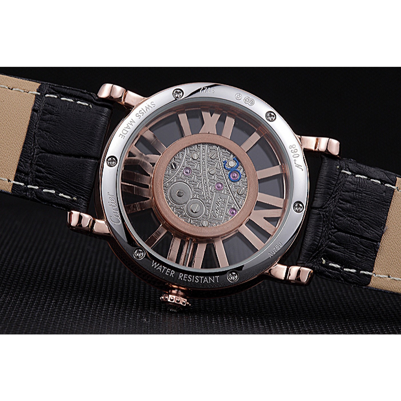 MiroTime Cartier Rotonde Skeleton Flying Tourbillon Black 621966