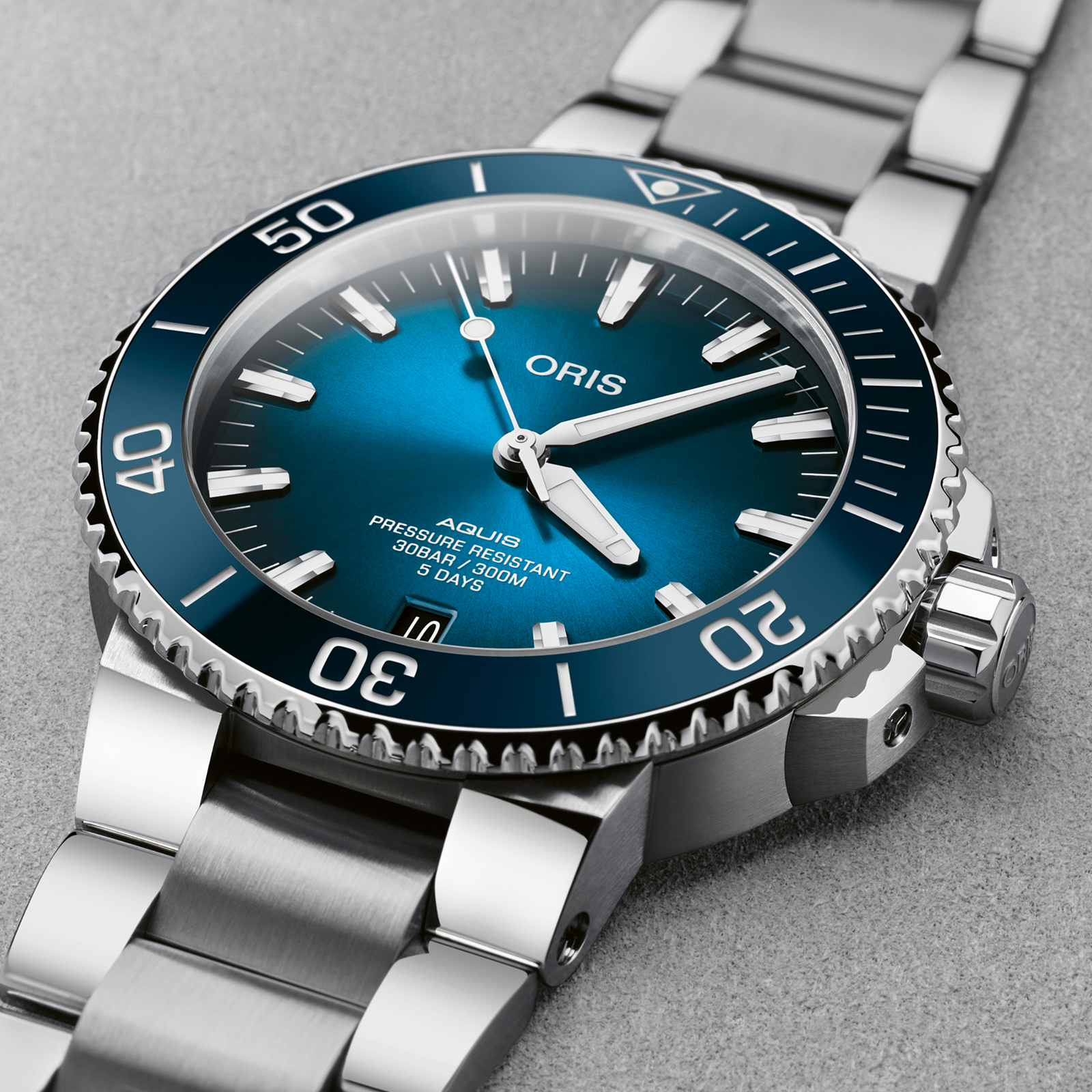 MiroTime Swiss Oris Aquis Date Calibre 400 43.5mm Mens Watch 01 400 7763 4135-07 8 24 09PEB
