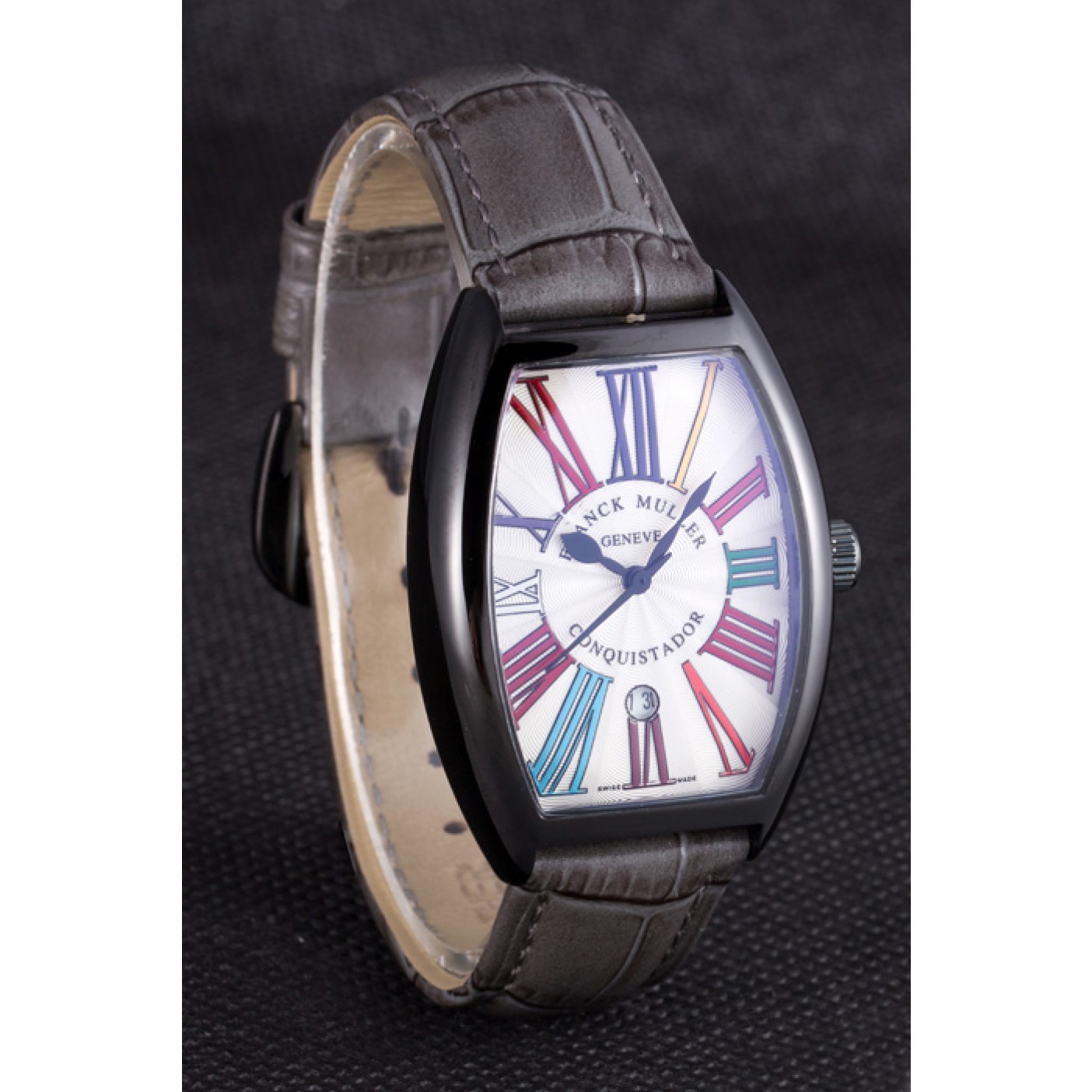 MiroTime Franck Muller Casablanca Black Croco Leather Band 621641