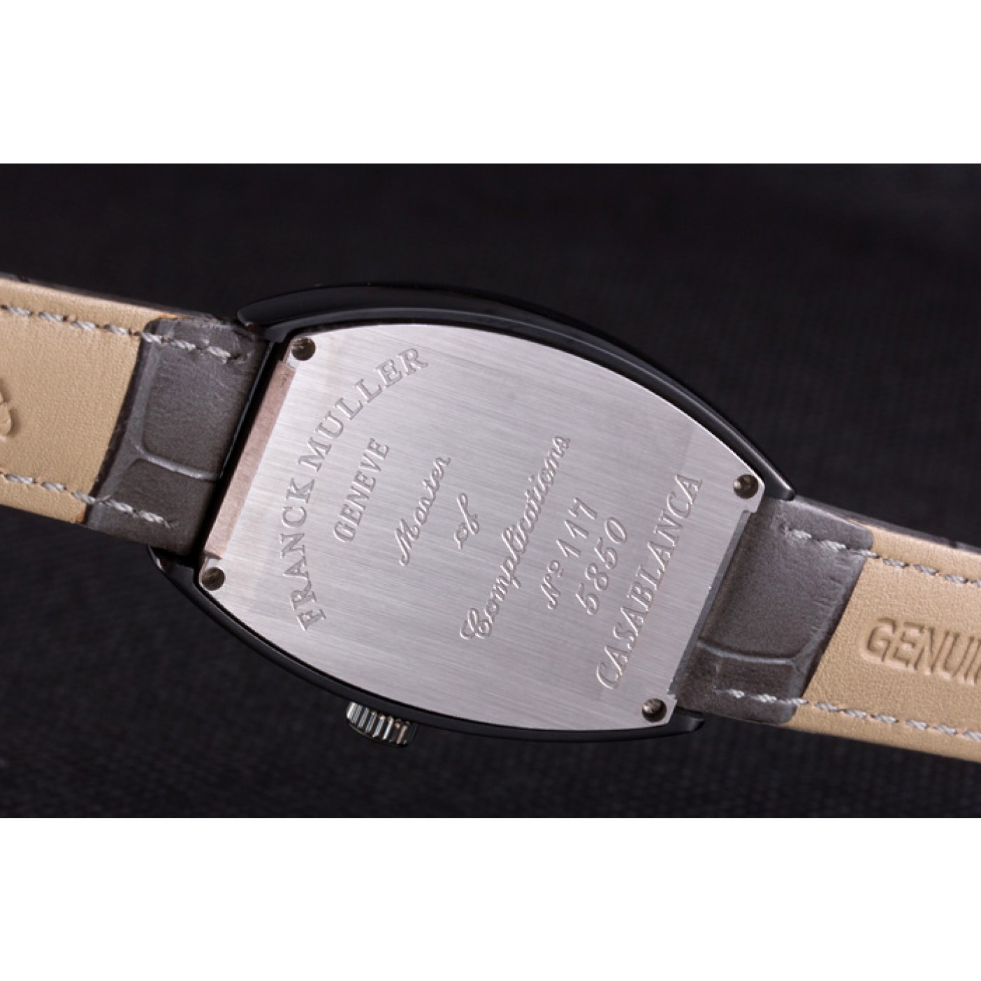 MiroTime Franck Muller Casablanca Black Croco Leather Band 621641