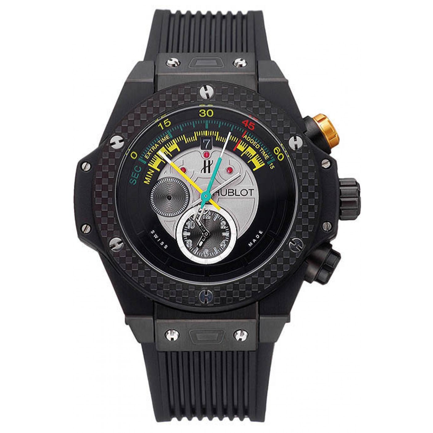 MiroTime Hublot Big Bang Unico Bi-Retrograde Chrono King Black Steel Case Black Rubber Strap 622771